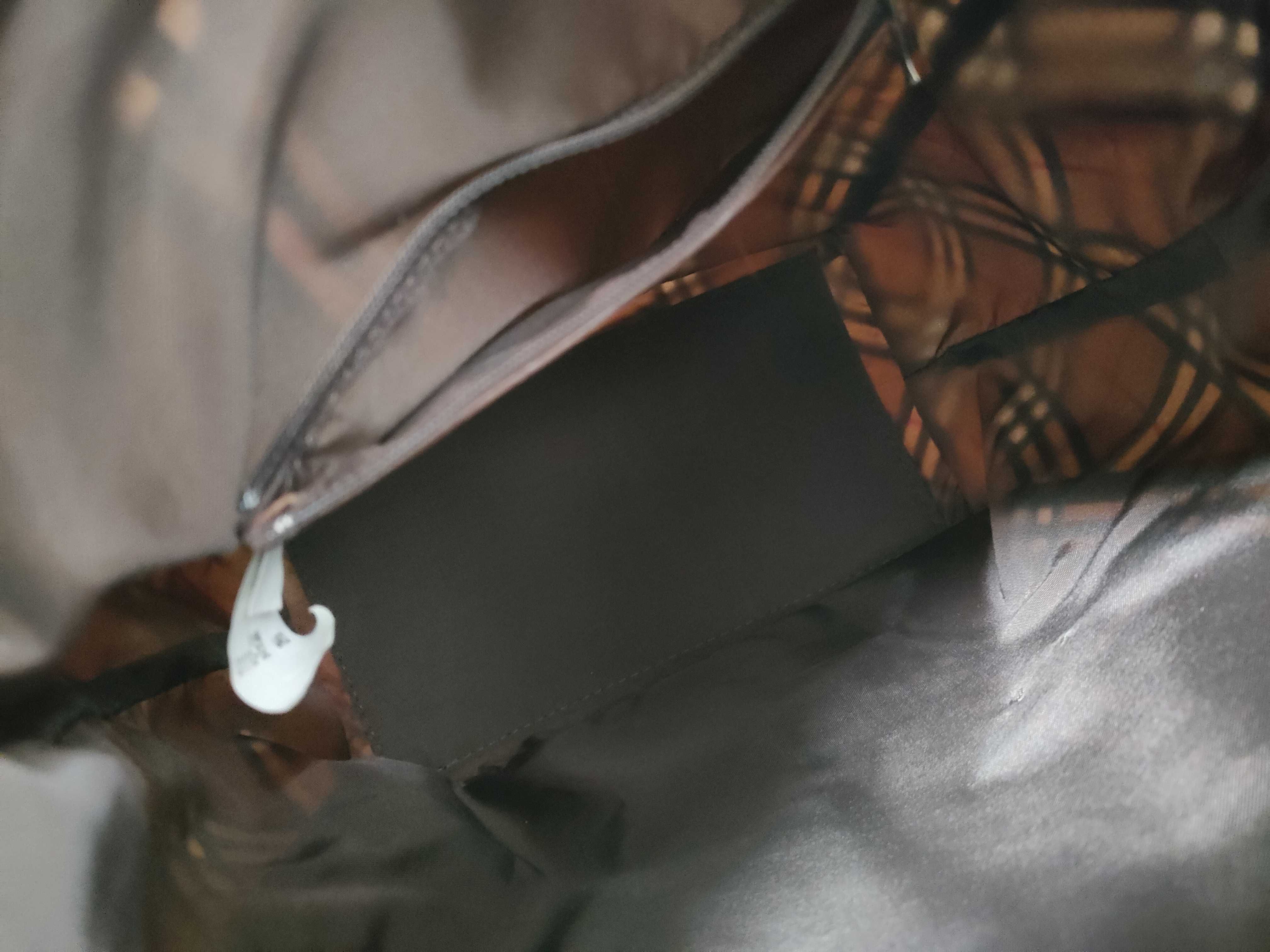 Blue Label Check Canvas Shoulder Bag — view 10