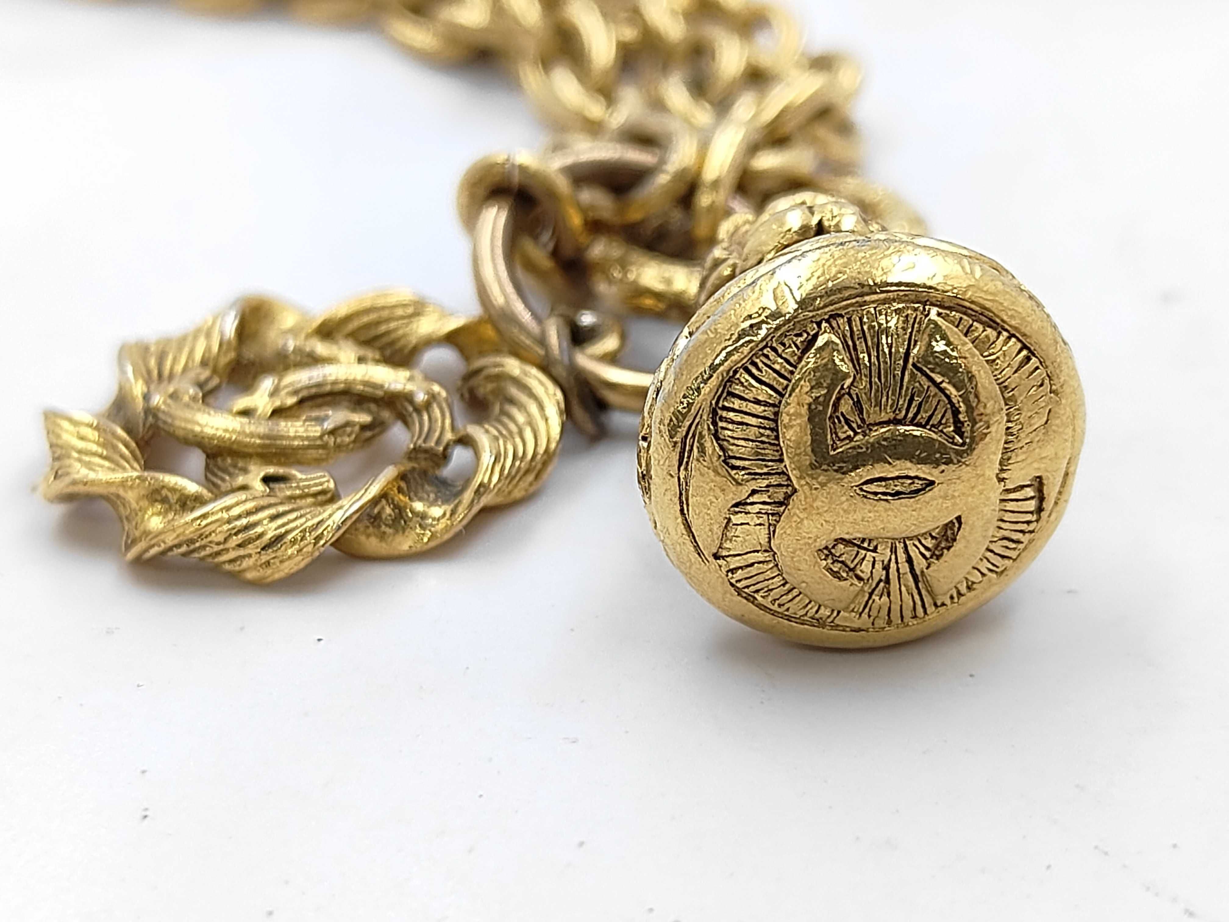 Bell Chain Belt, Brass, Gold Hardware, Unknown Item — view 2