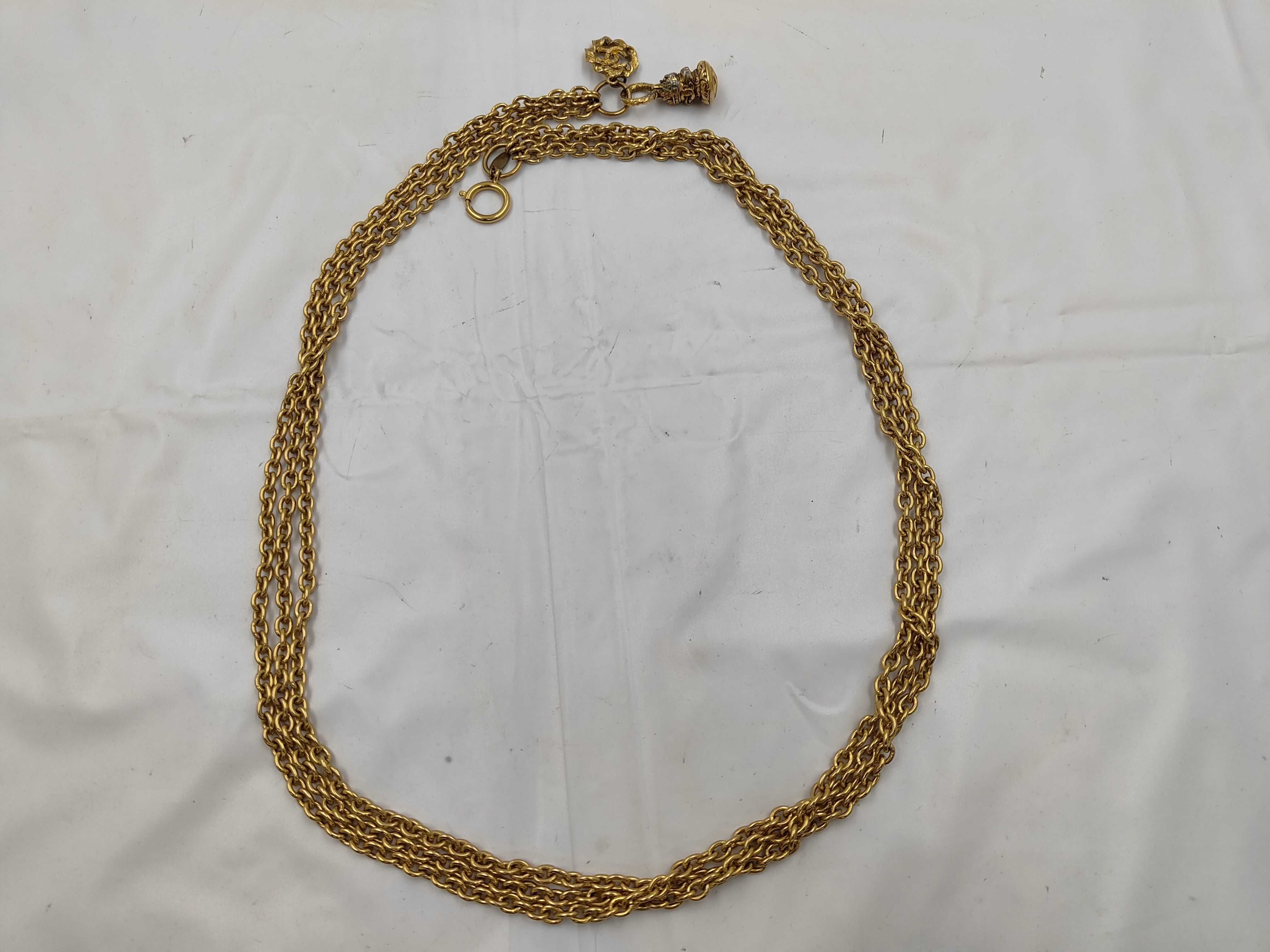 Bell Chain Belt, Brass, Gold Hardware, Unknown Item — view 3