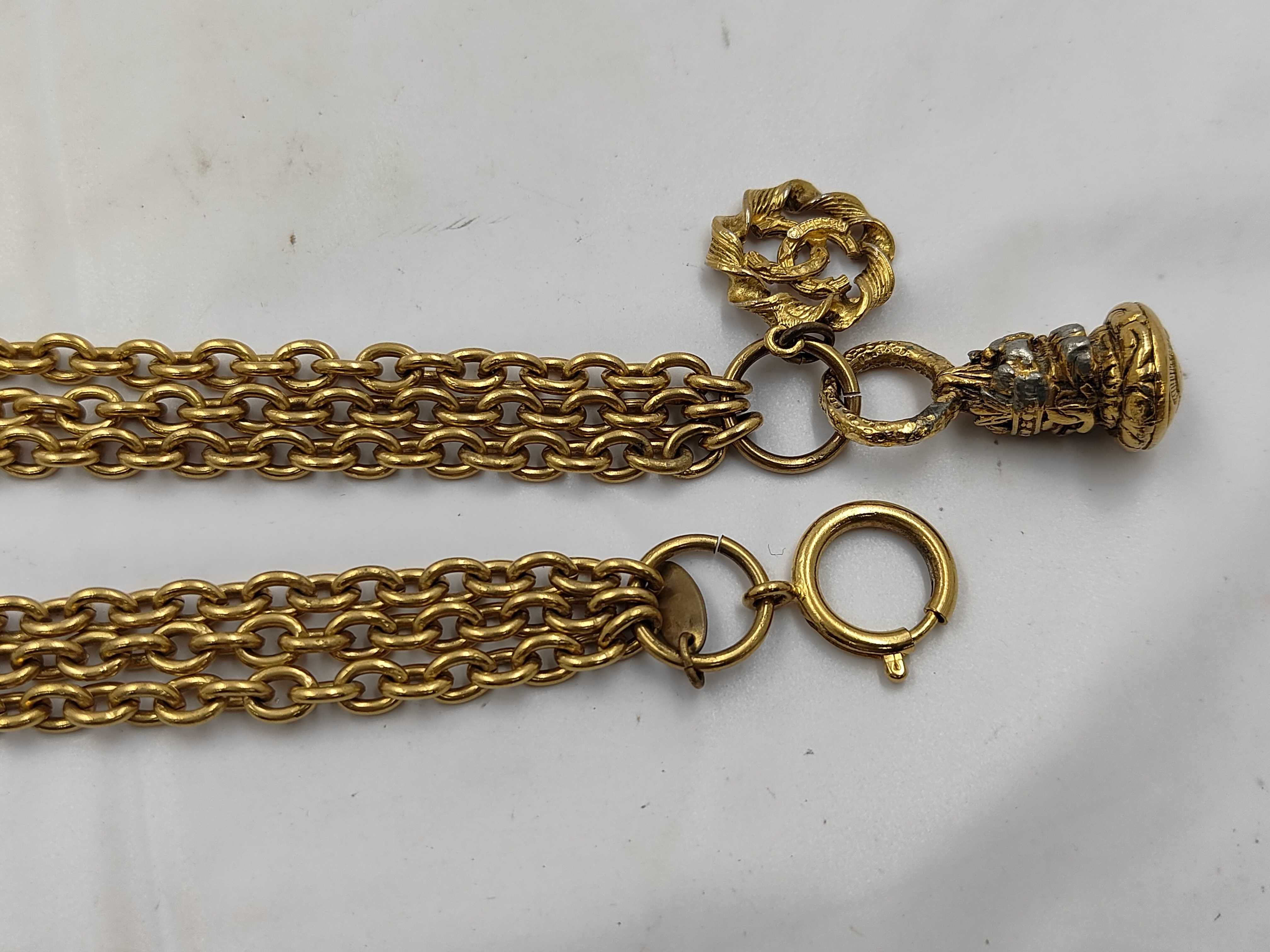 Bell Chain Belt, Brass, Gold Hardware, Unknown Item — view 4