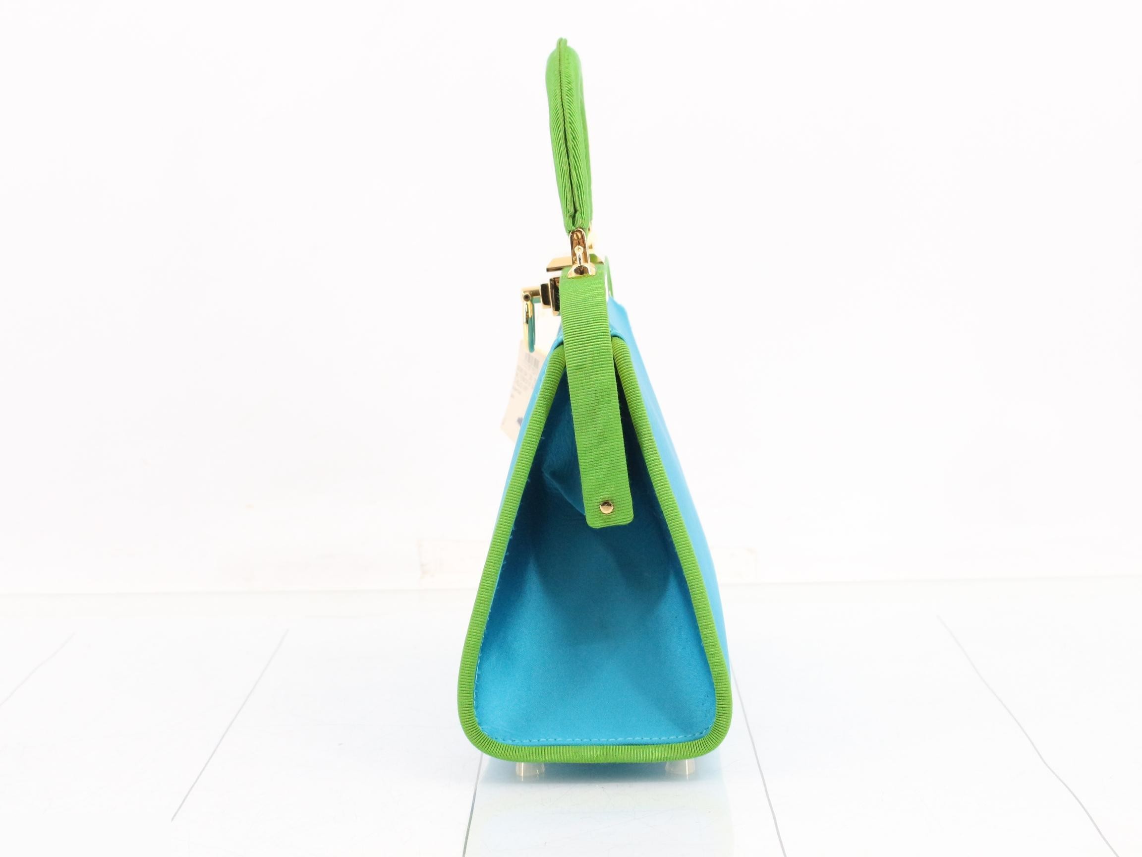 Silk satin two-tone 2-way handbag with shoulder strap — view 3