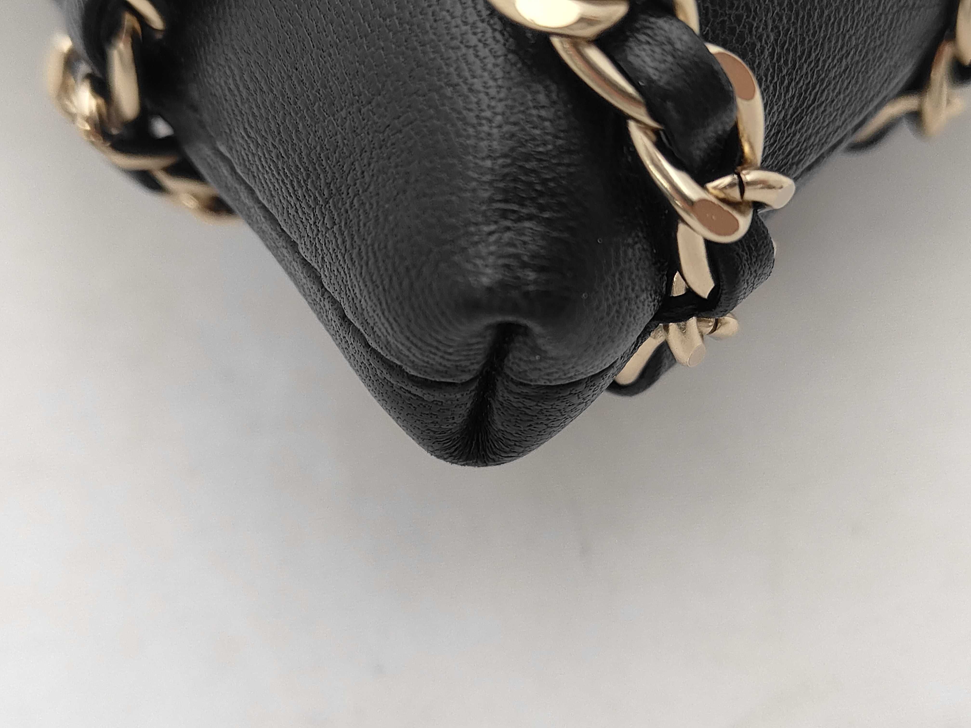 Tech Me Out Phone Pouch, Lambskin, Black with Gold Hardware, AP1161 30120479, Shoulder Bag — view 6