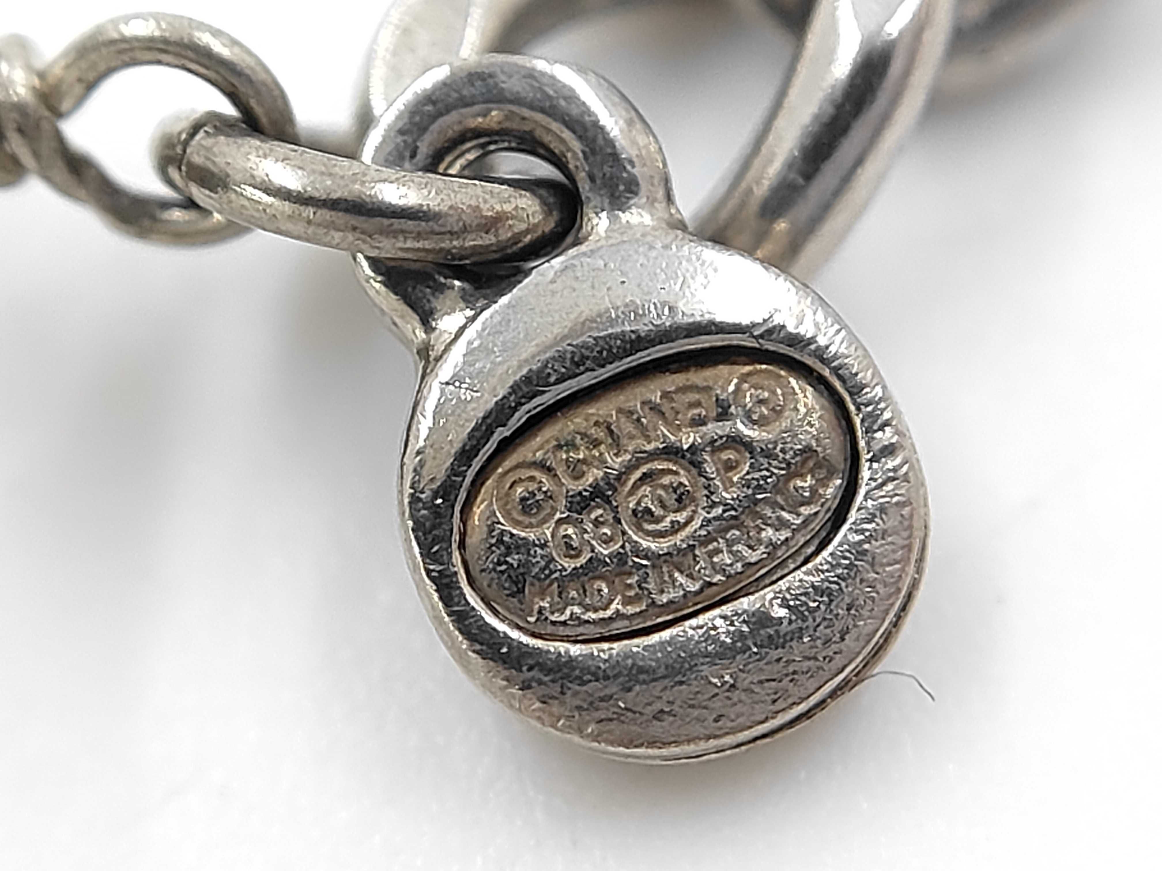 Long Chain Necklace / Silver x Black / 08P — view 5