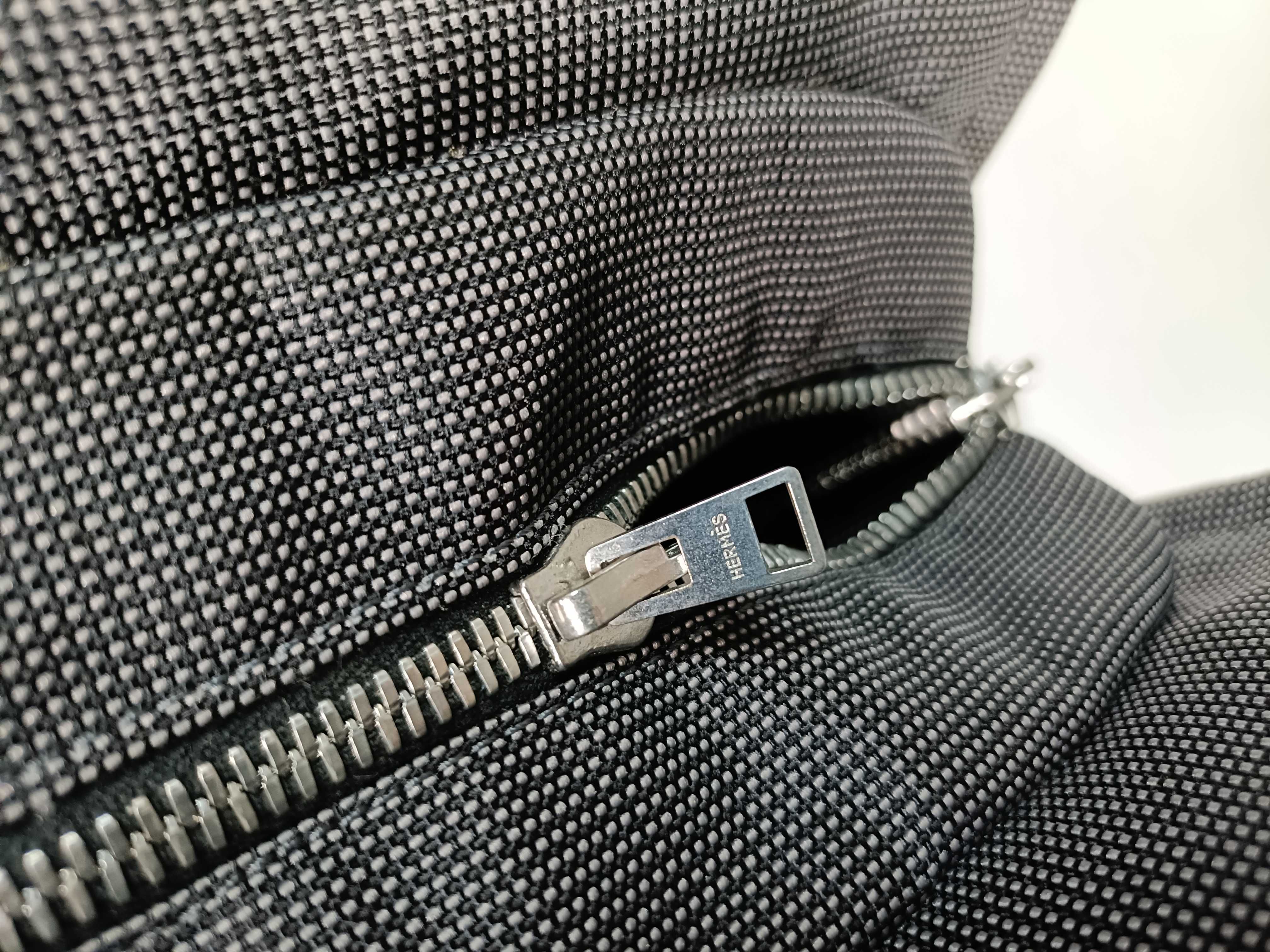 Herline Tote MM Grey Canvas Silver Hardware Tote Bag — view 10