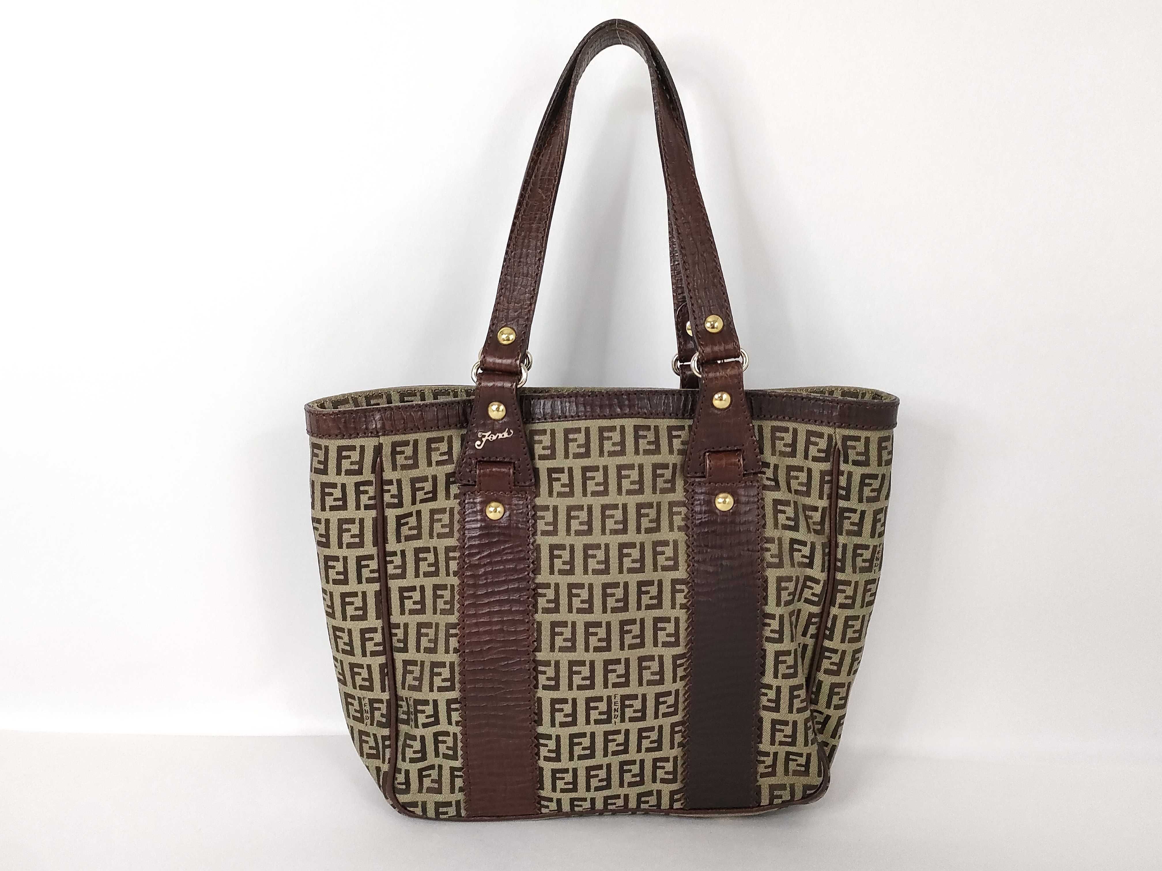 Zucca pattern hand tote leather tote bag