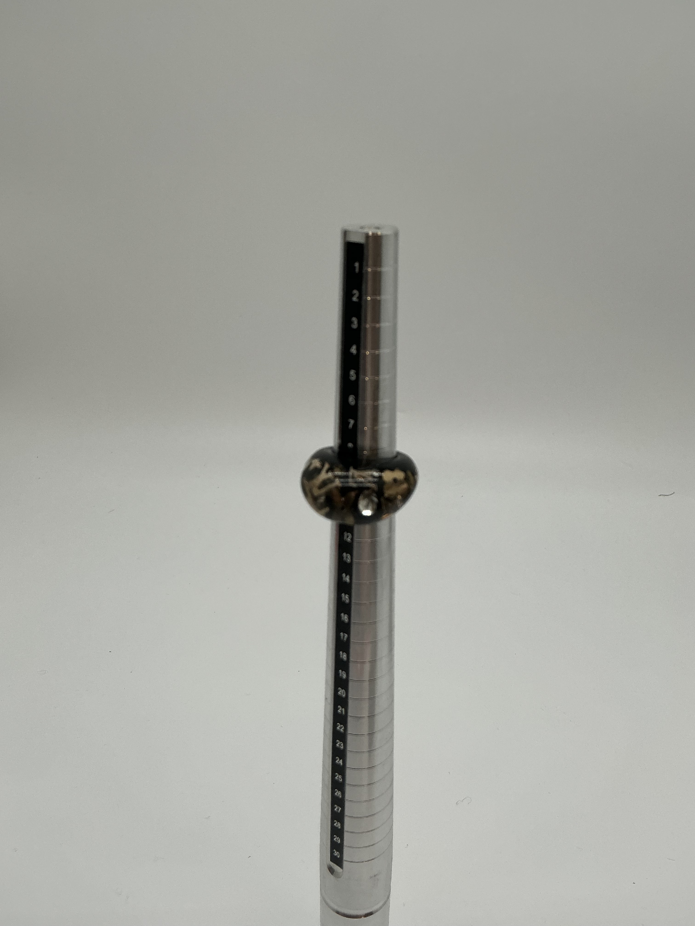 ring, black, monogram ring — view 2