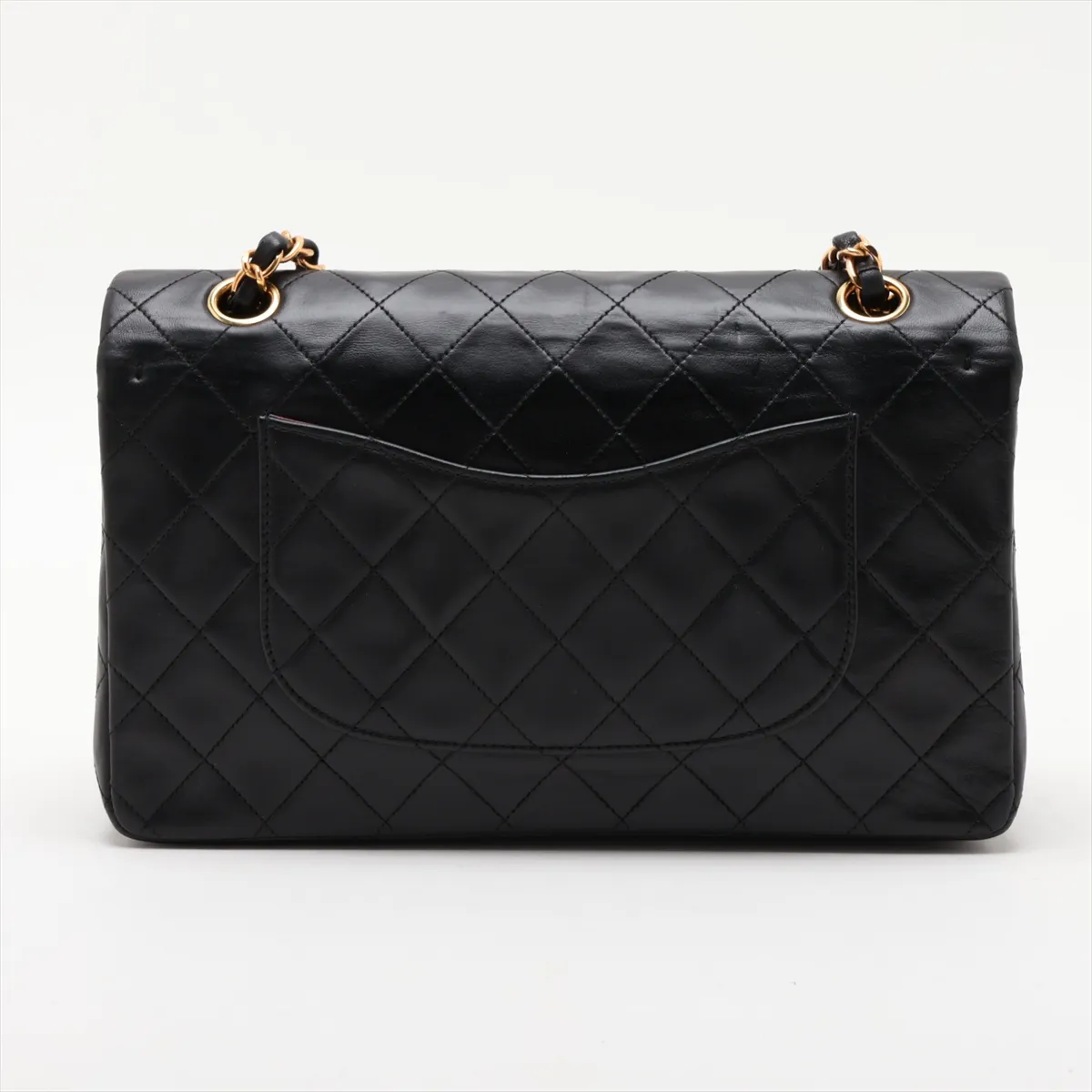 Matelassé 25 Lambskin Double Flap Double Chain Bag, Black with Gold Hardware, 5201164 (Serial Number 5, Series A01112) — view 2