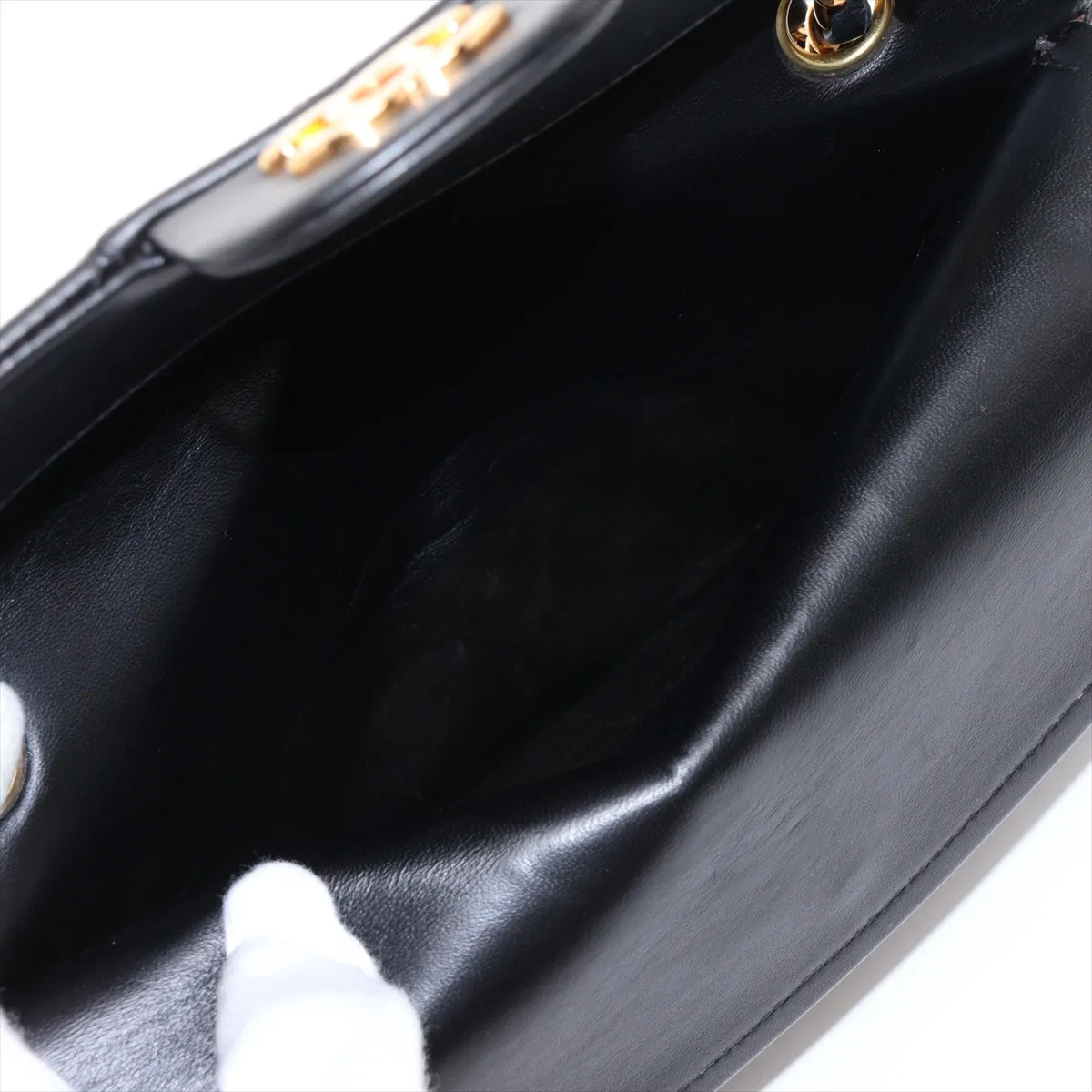 Matelassé 25 Lambskin Double Flap Double Chain Bag, Black with Gold Hardware, 5201164 (Serial Number 5, Series A01112) — view 11