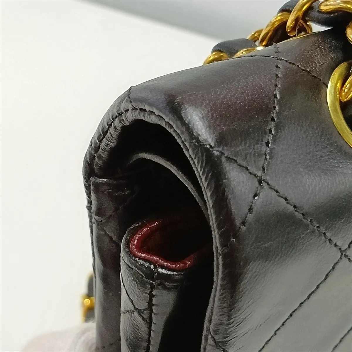 Matelassé 25 Lambskin Double Flap Double Chain Bag, Black with Gold Hardware, 5201164 (Serial Number 5, Series A01112) — view 15