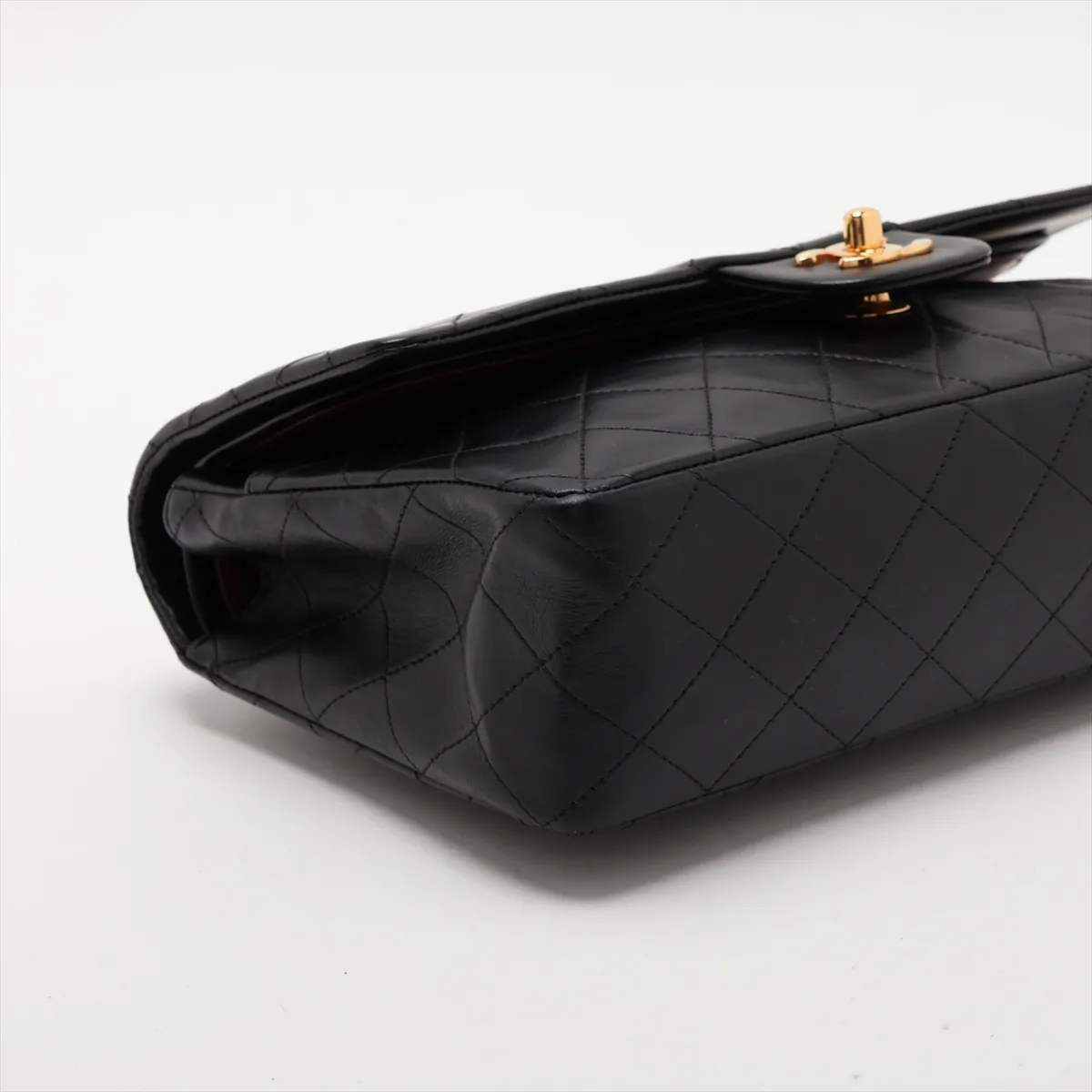 Matelassé 25 Lambskin Double Flap Double Chain Bag, Black with Gold Hardware, 5201164 (Serial Number 5, Series A01112) — view 4
