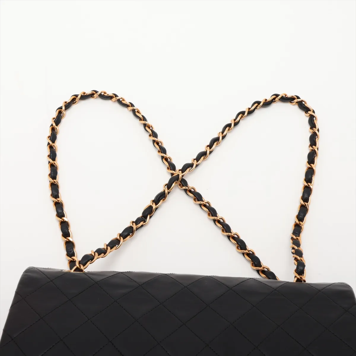 Matelassé 25 Lambskin Double Flap Double Chain Bag, Black with Gold Hardware, 5201164 (Serial Number 5, Series A01112) — view 6