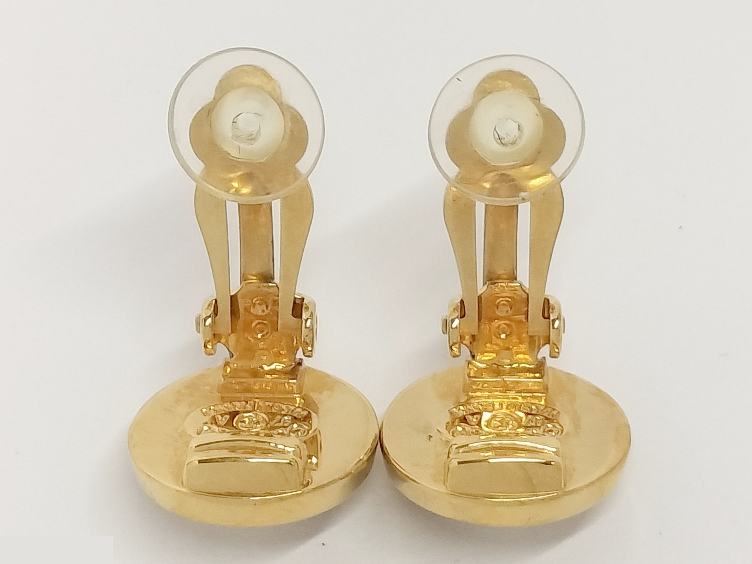 Coco Turnlock Silver Gold Earrings — view 3