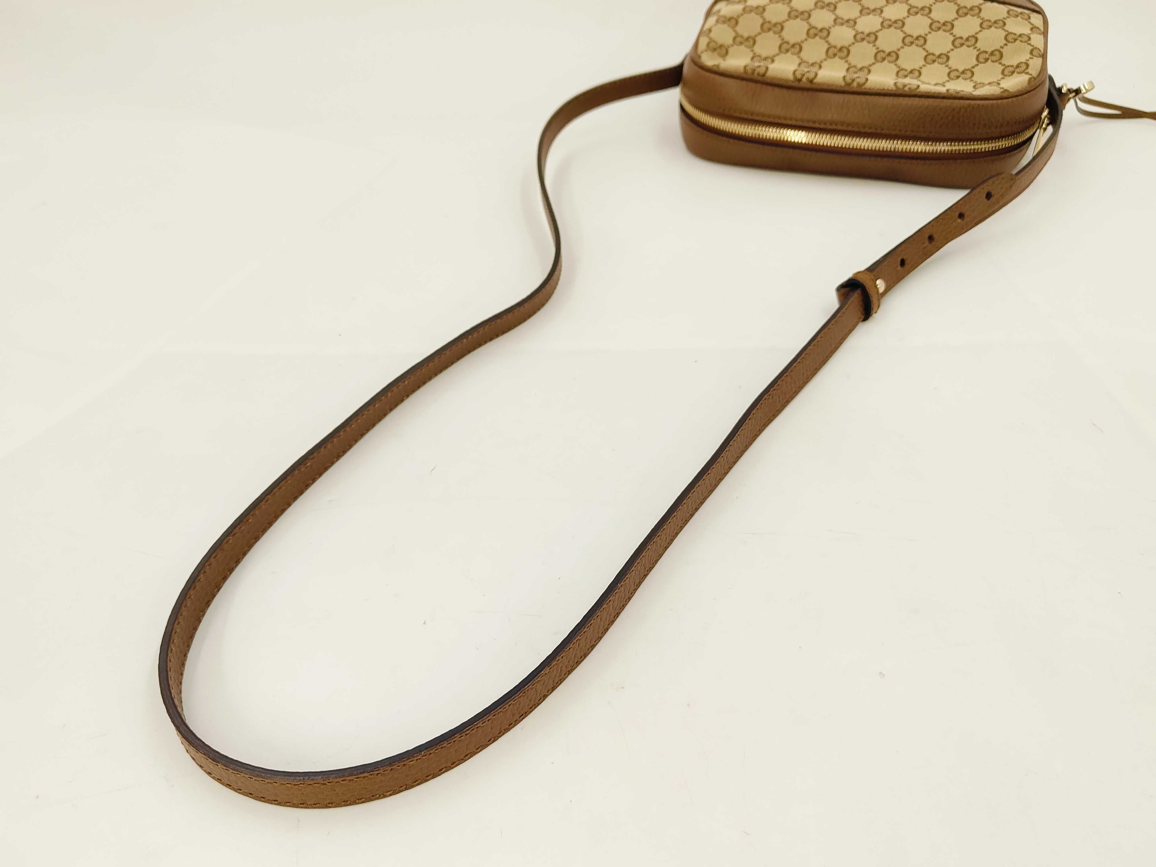 449413 GG Canvas Brown Camel Shoulder Bag — view 3