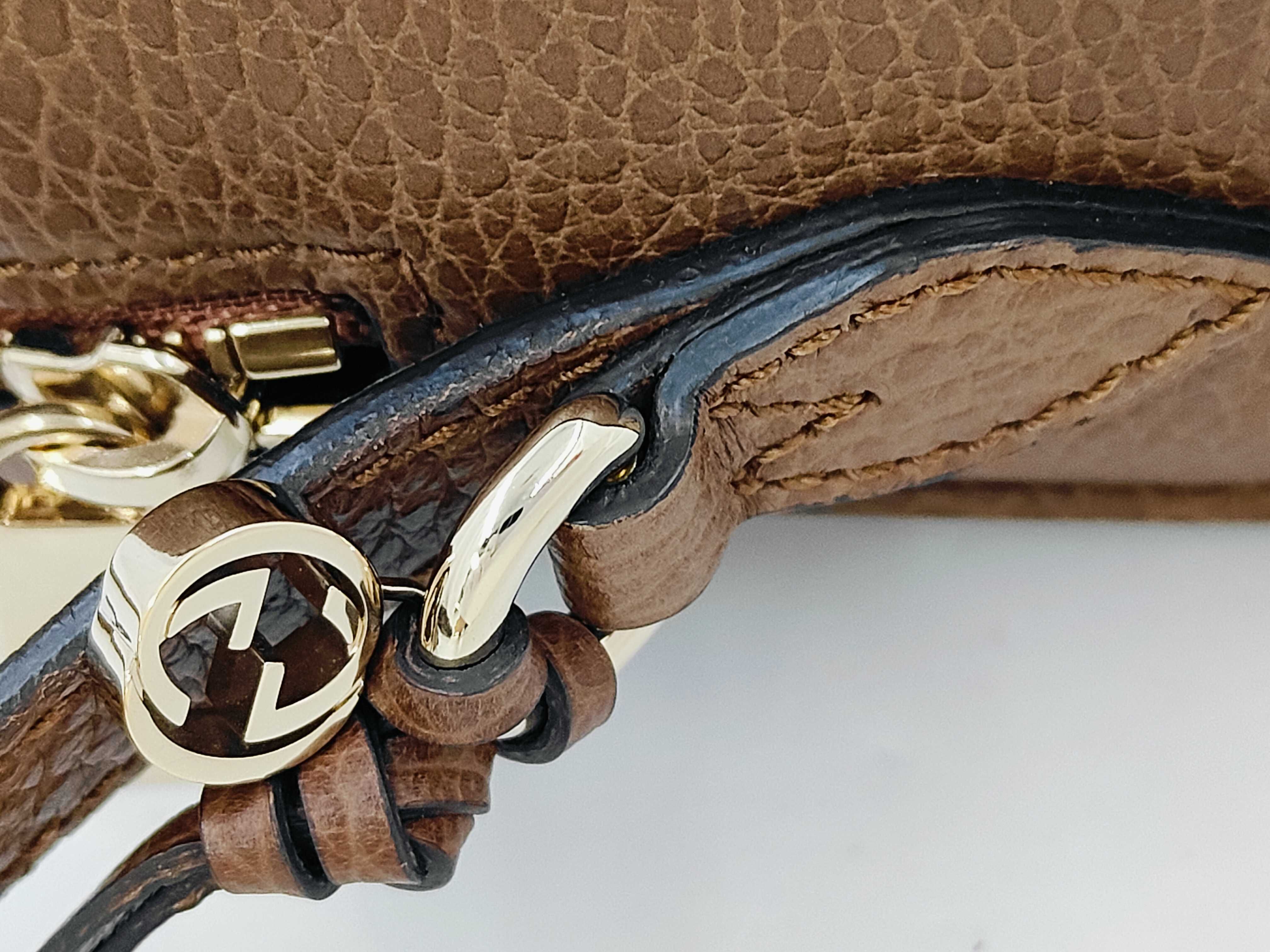 449413 GG Canvas Brown Camel Shoulder Bag — view 5