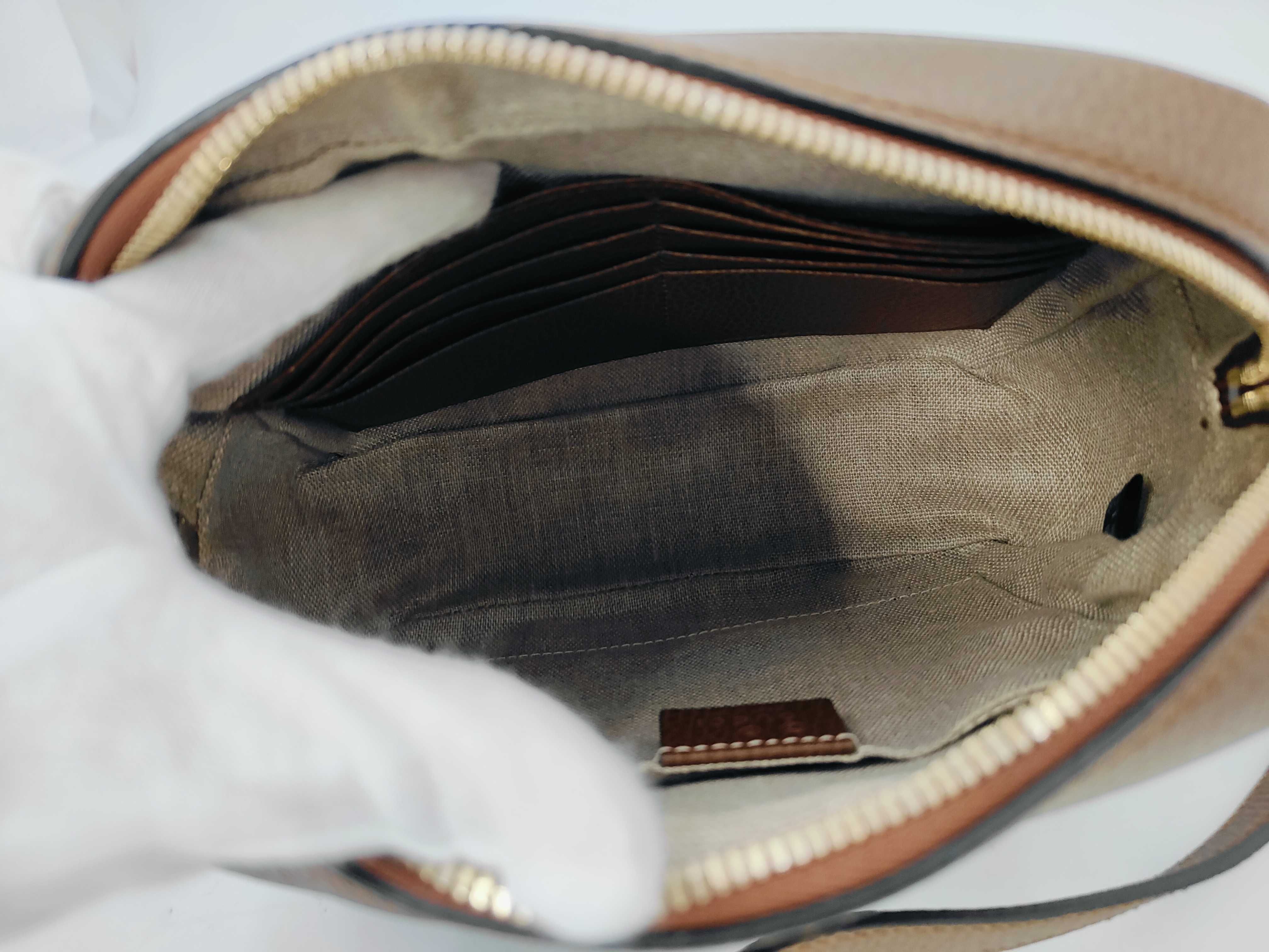 449413 GG Canvas Brown Camel Shoulder Bag — view 8
