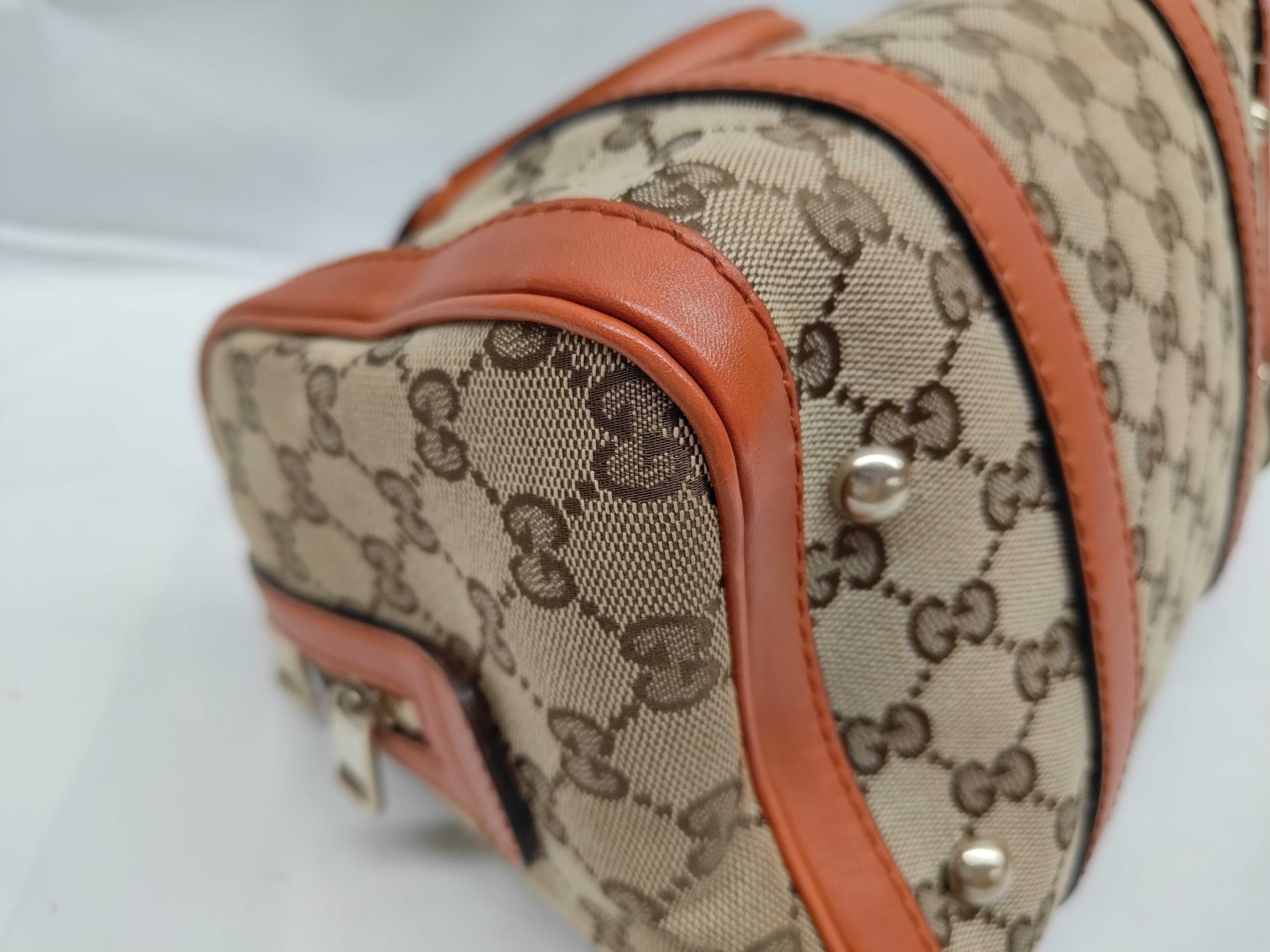 GG Supreme Boston Bag Orange Boston Bag — view 5
