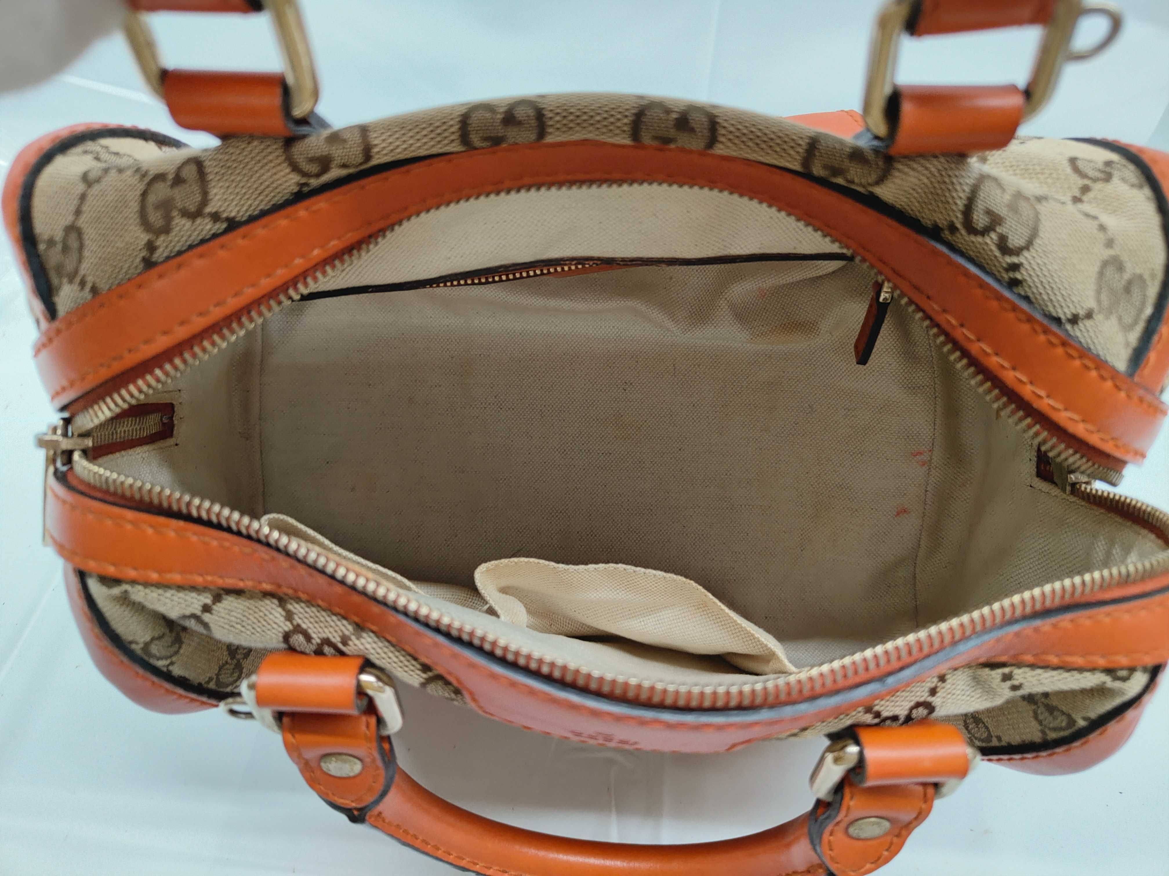 GG Supreme Boston Bag Orange Boston Bag — view 6