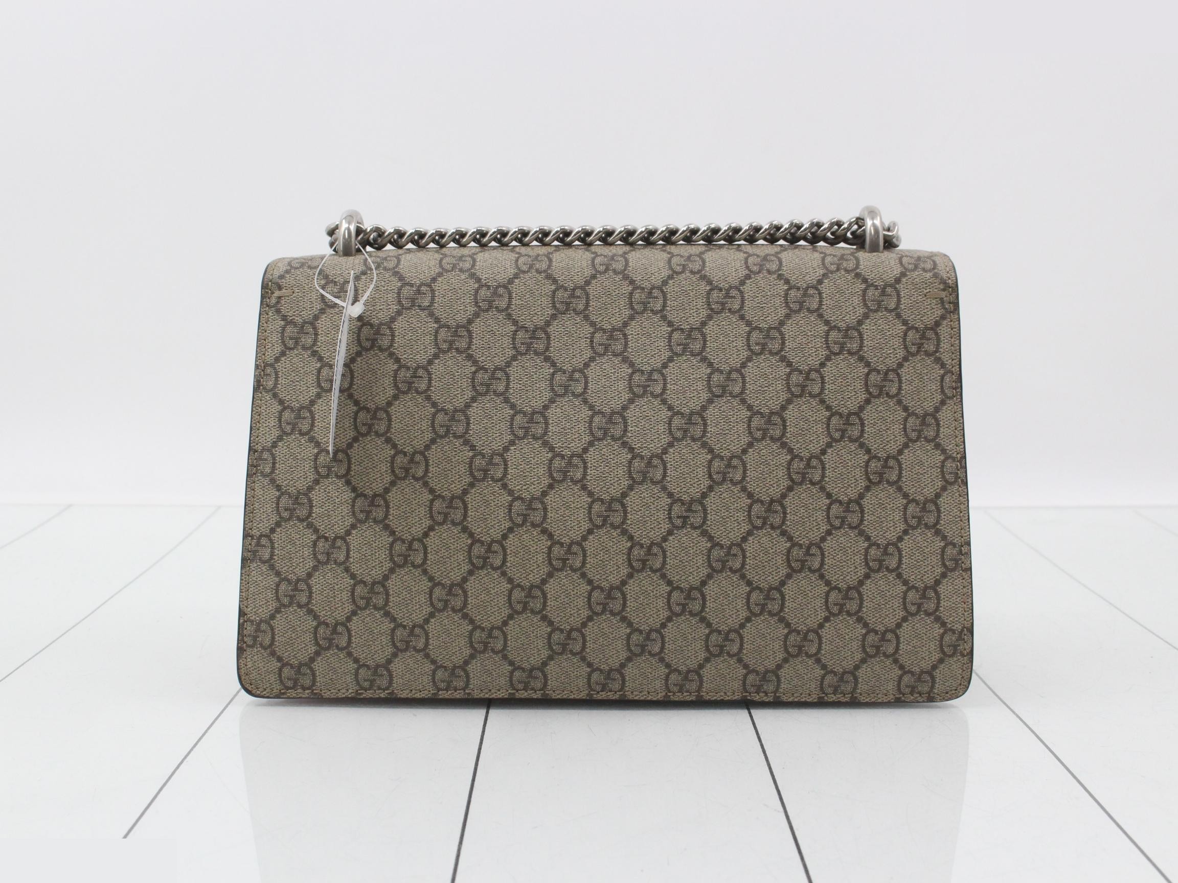 Dionysus GG Supreme Suede Chain Shoulder Bag — view 2