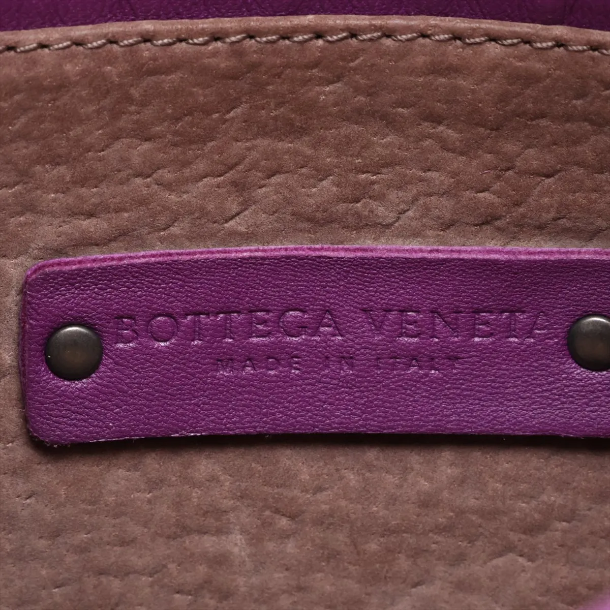 Intrecciato Leather Shoulder Bag, Purple — view 9