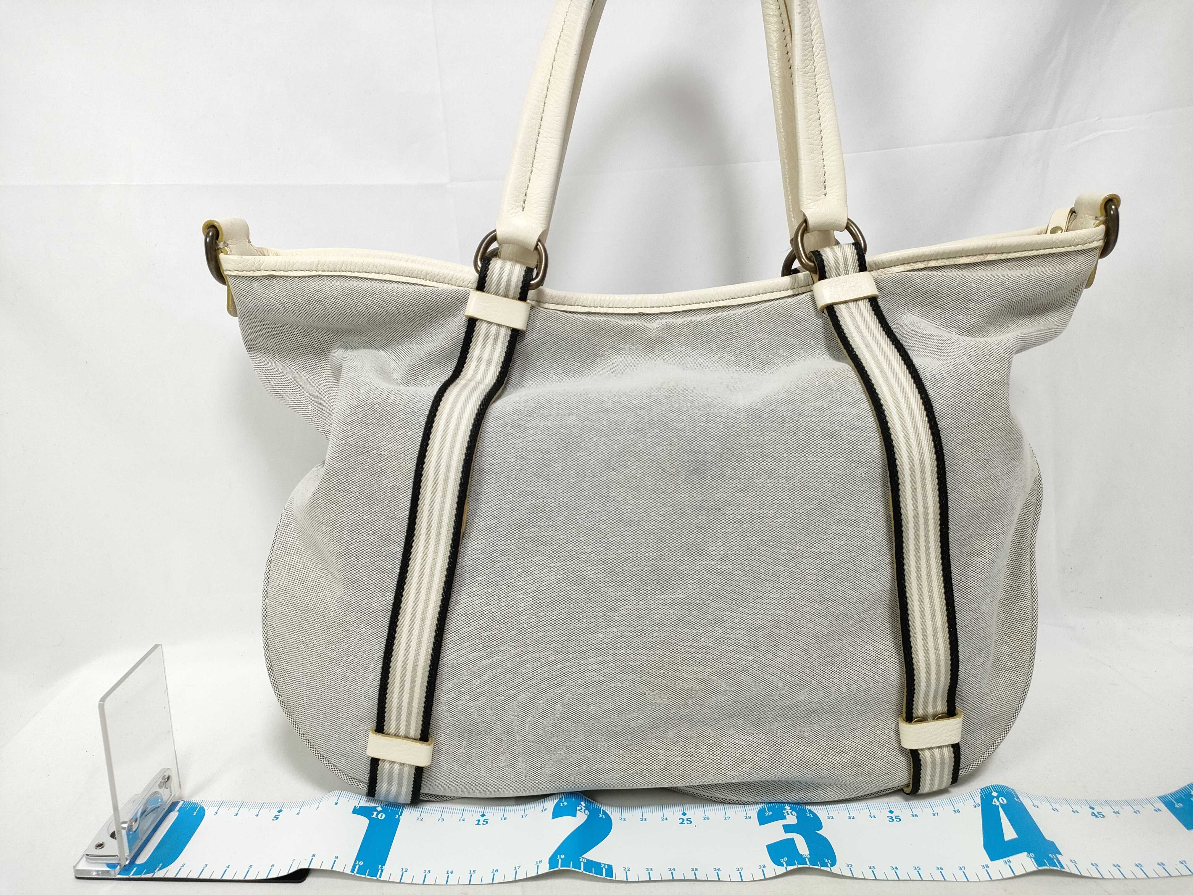 handbag, canvas, white — view 2