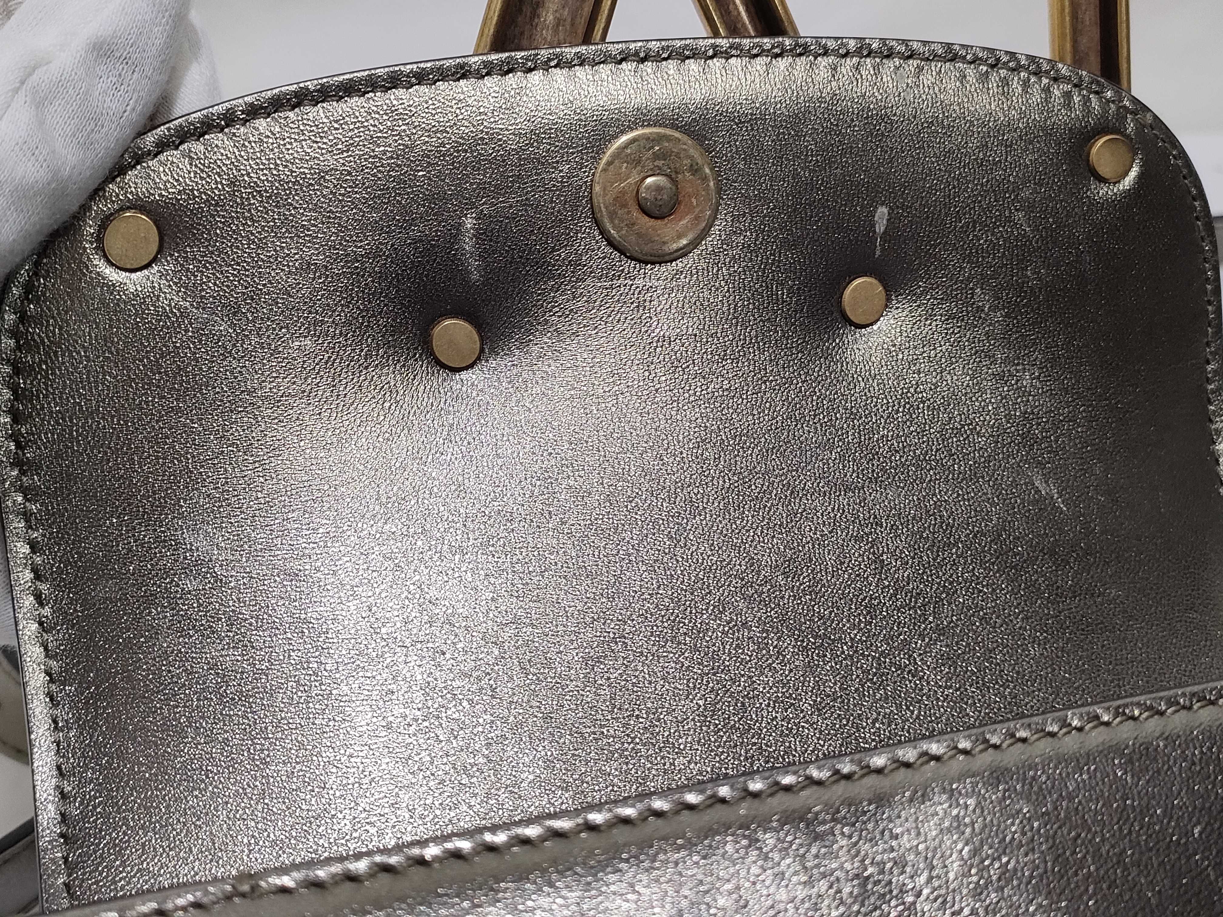 Supervi Leather Shoulder Bag, Gold — view 11