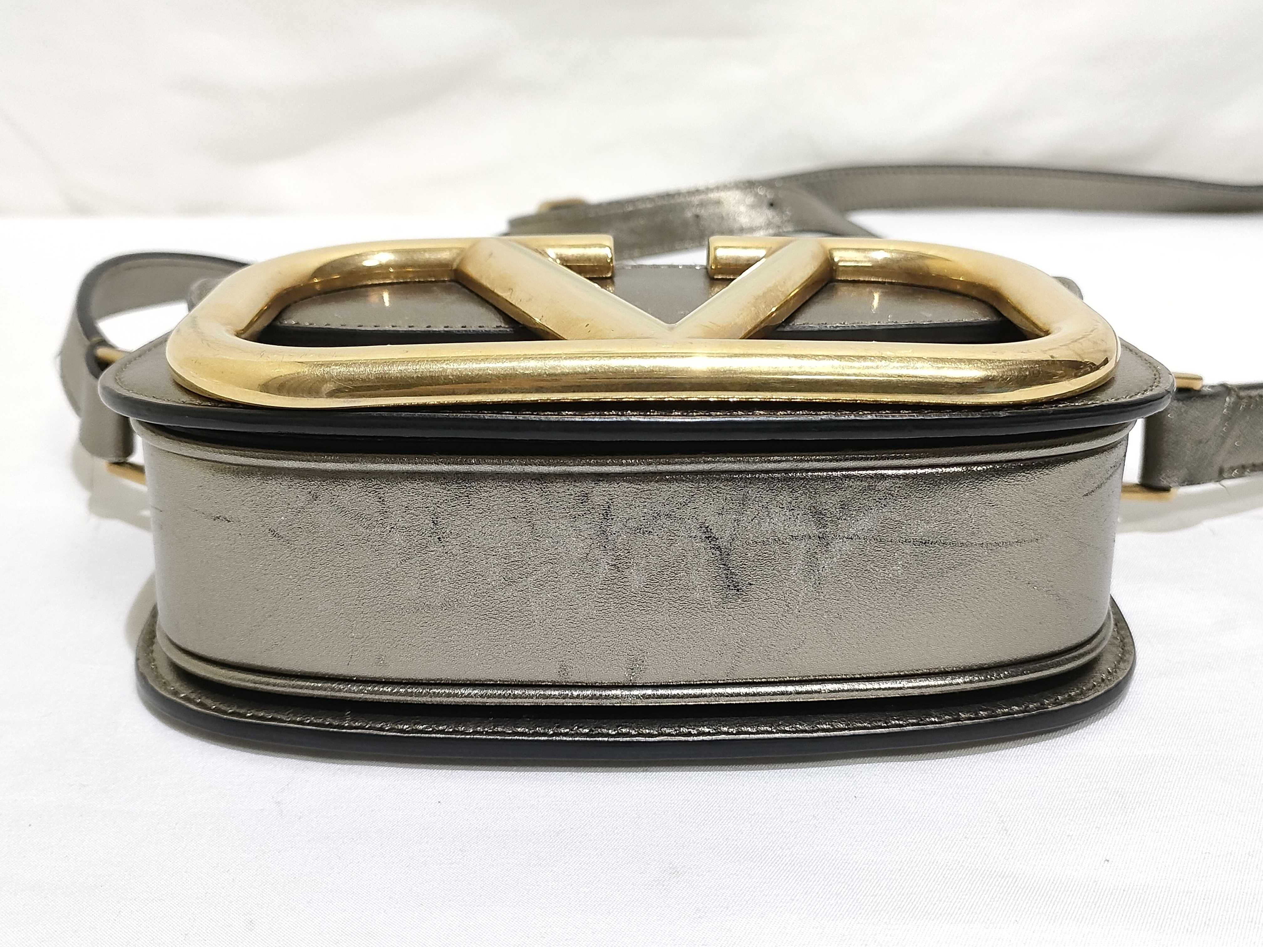 Supervi Leather Shoulder Bag, Gold — view 7