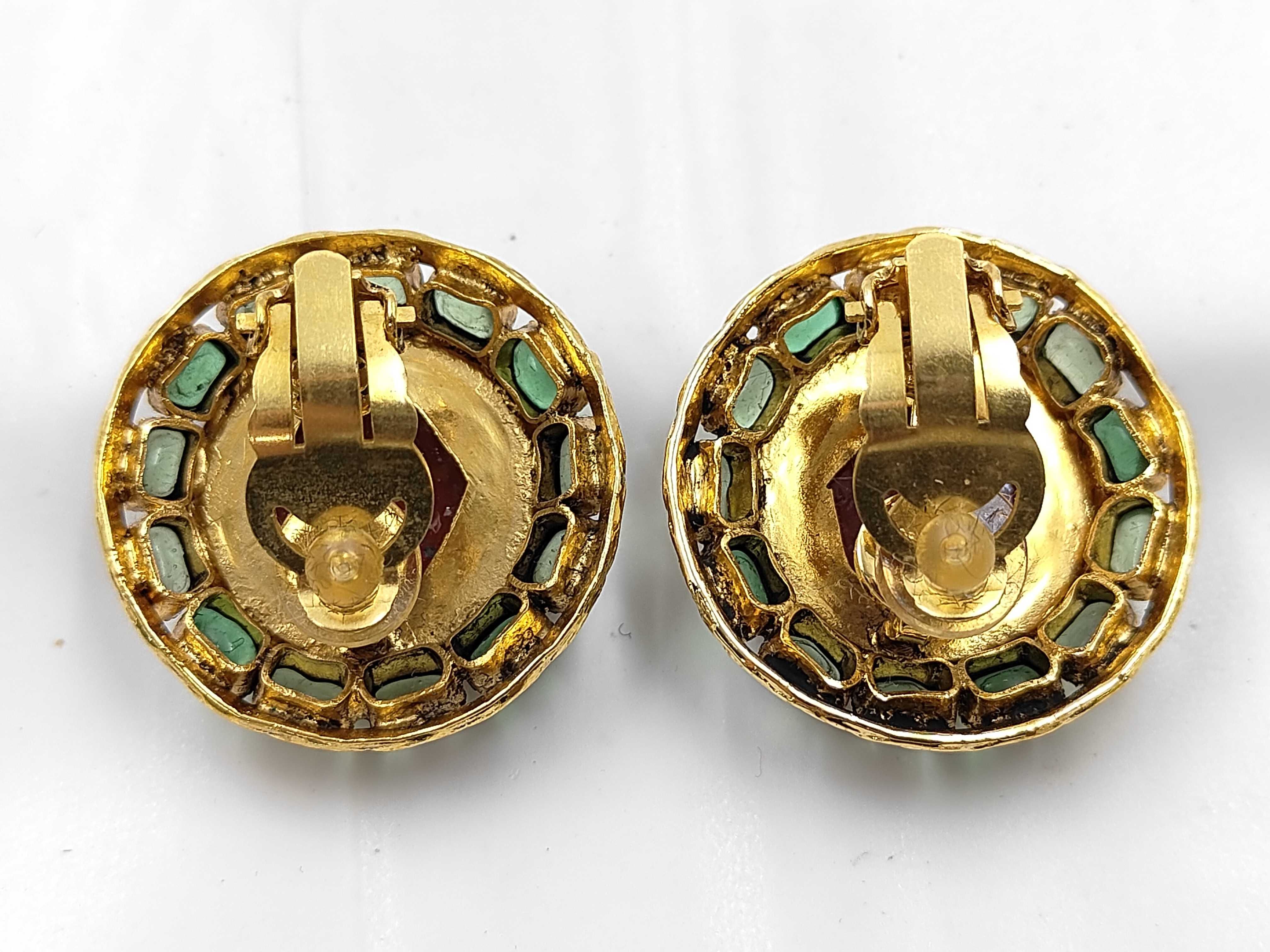 Red Stone Earrings — view 2