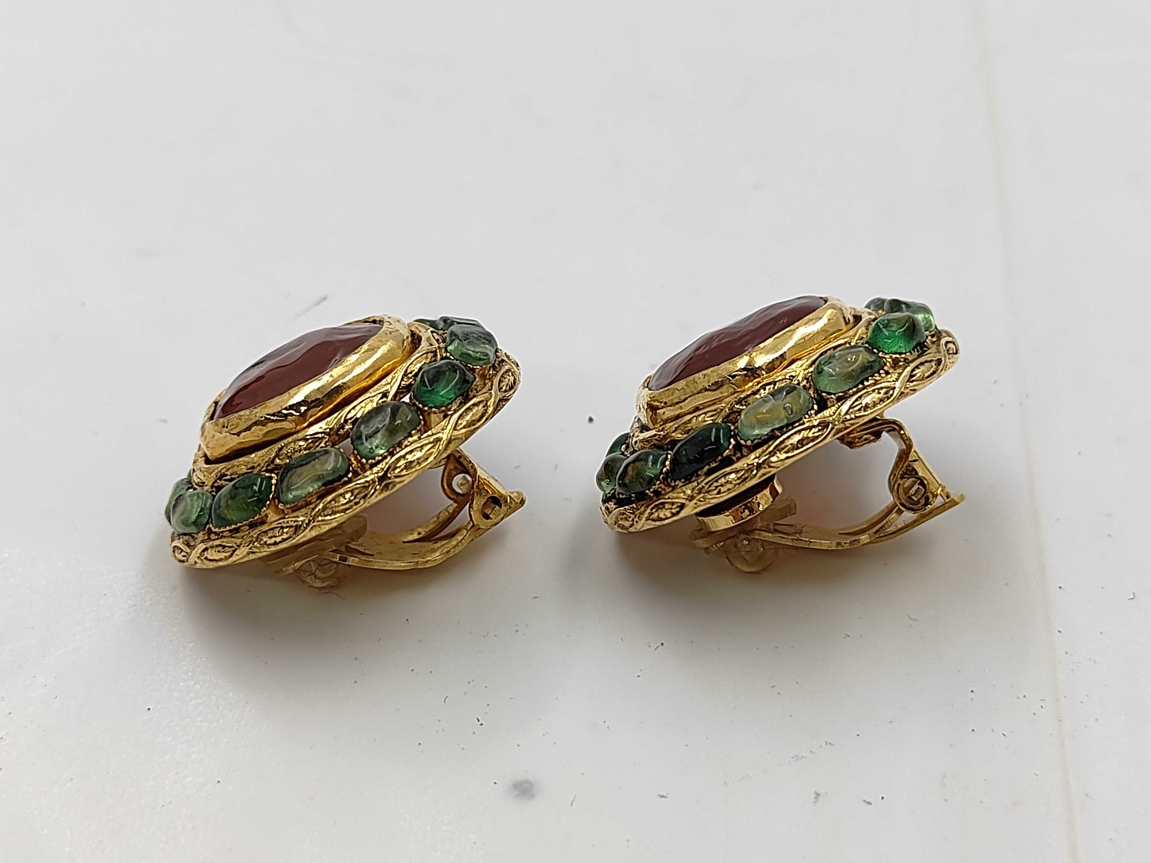 Red Stone Earrings — view 3