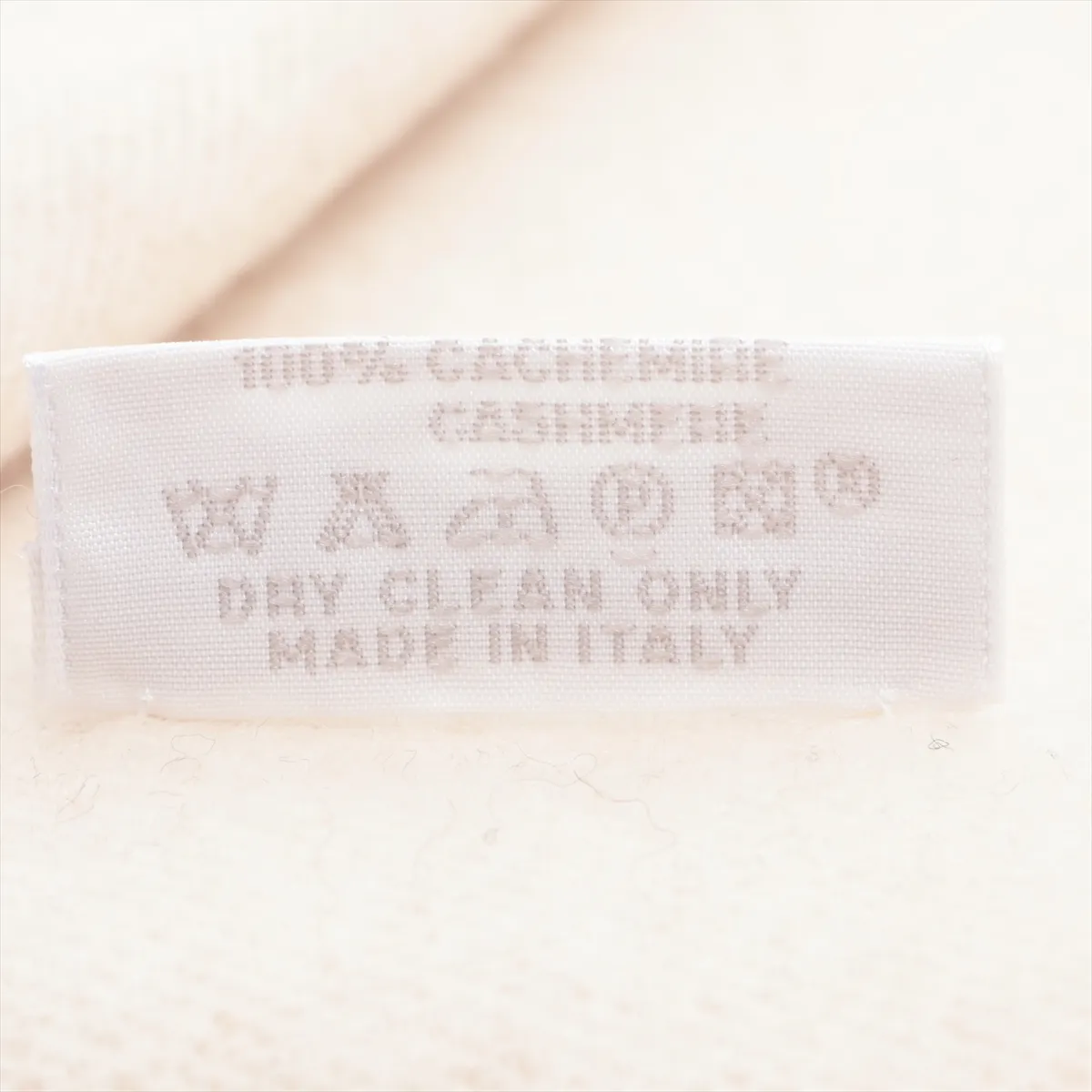 logo scarf, cashmere, beige, — view 4