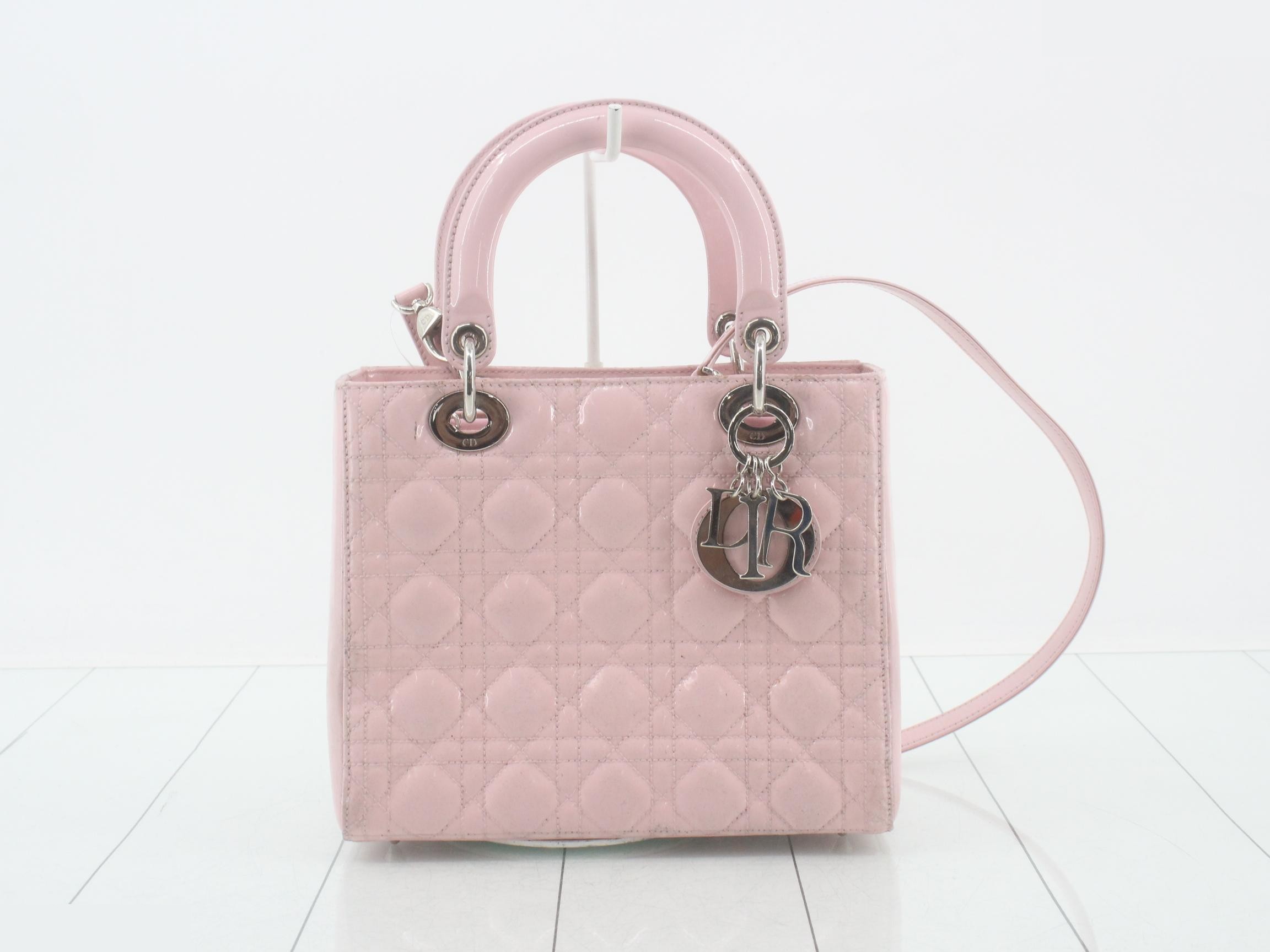 Lady Dior Pink 2-Way Handbag with Strap