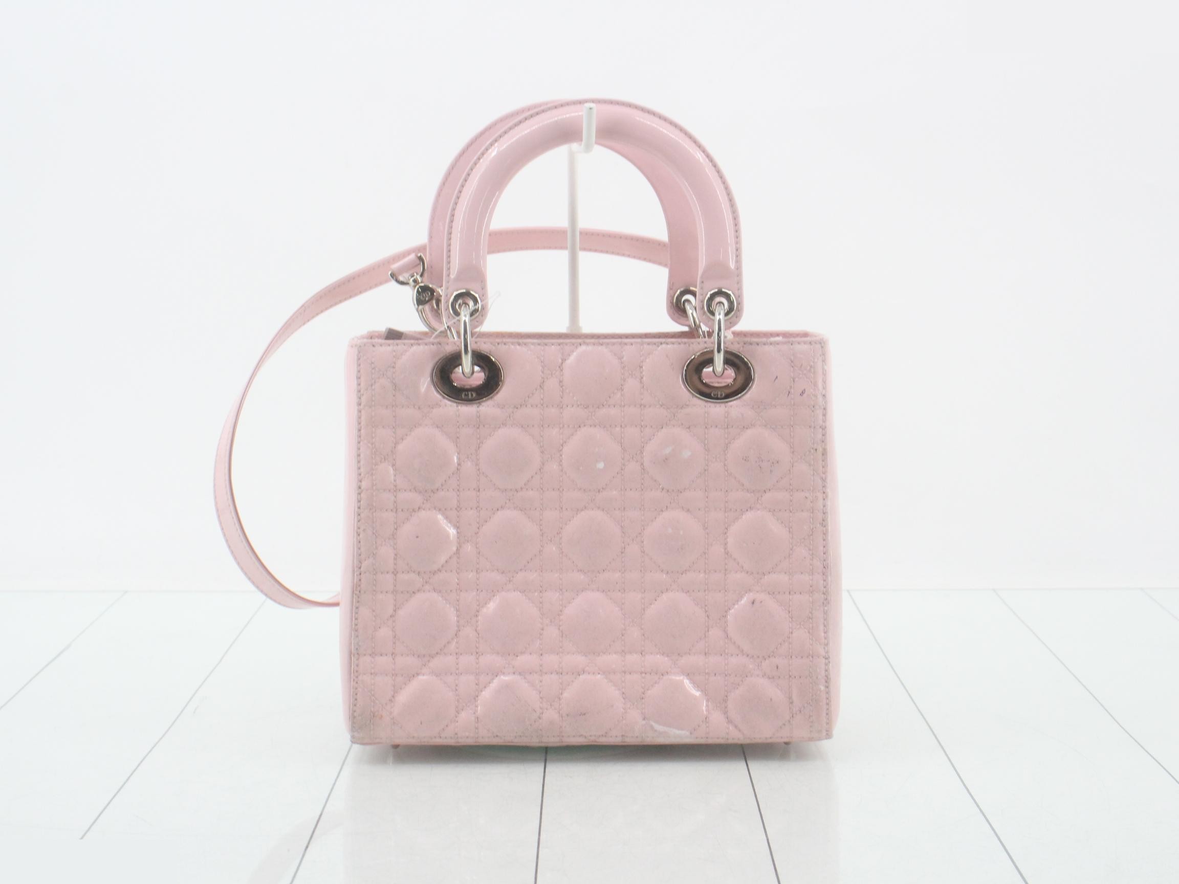 Lady Dior Pink 2-Way Handbag with Strap — view 2