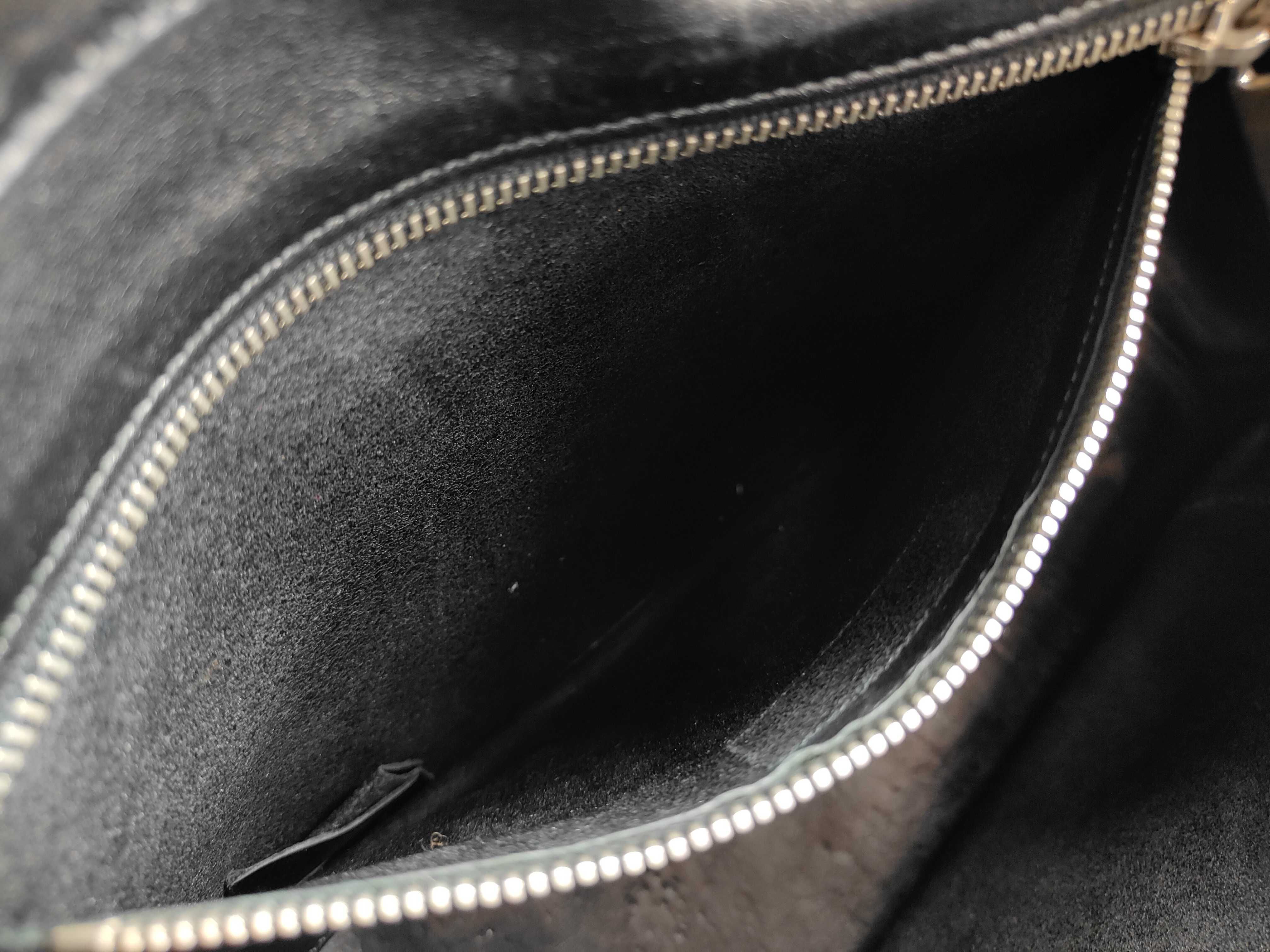 Leather Shoulder Bag, Black — view 11