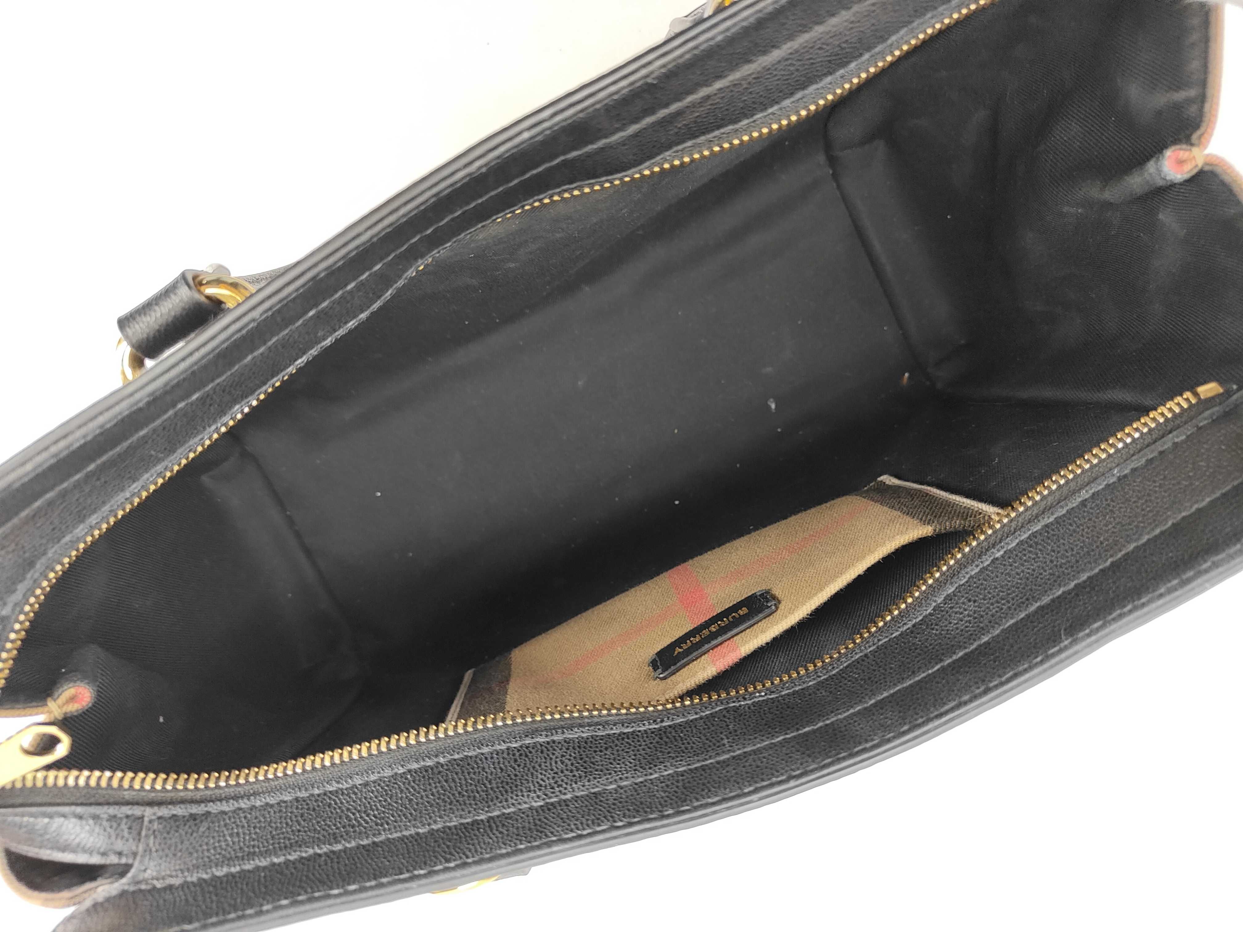 Leather x Canvas 2-Way Handbag, Black — view 11