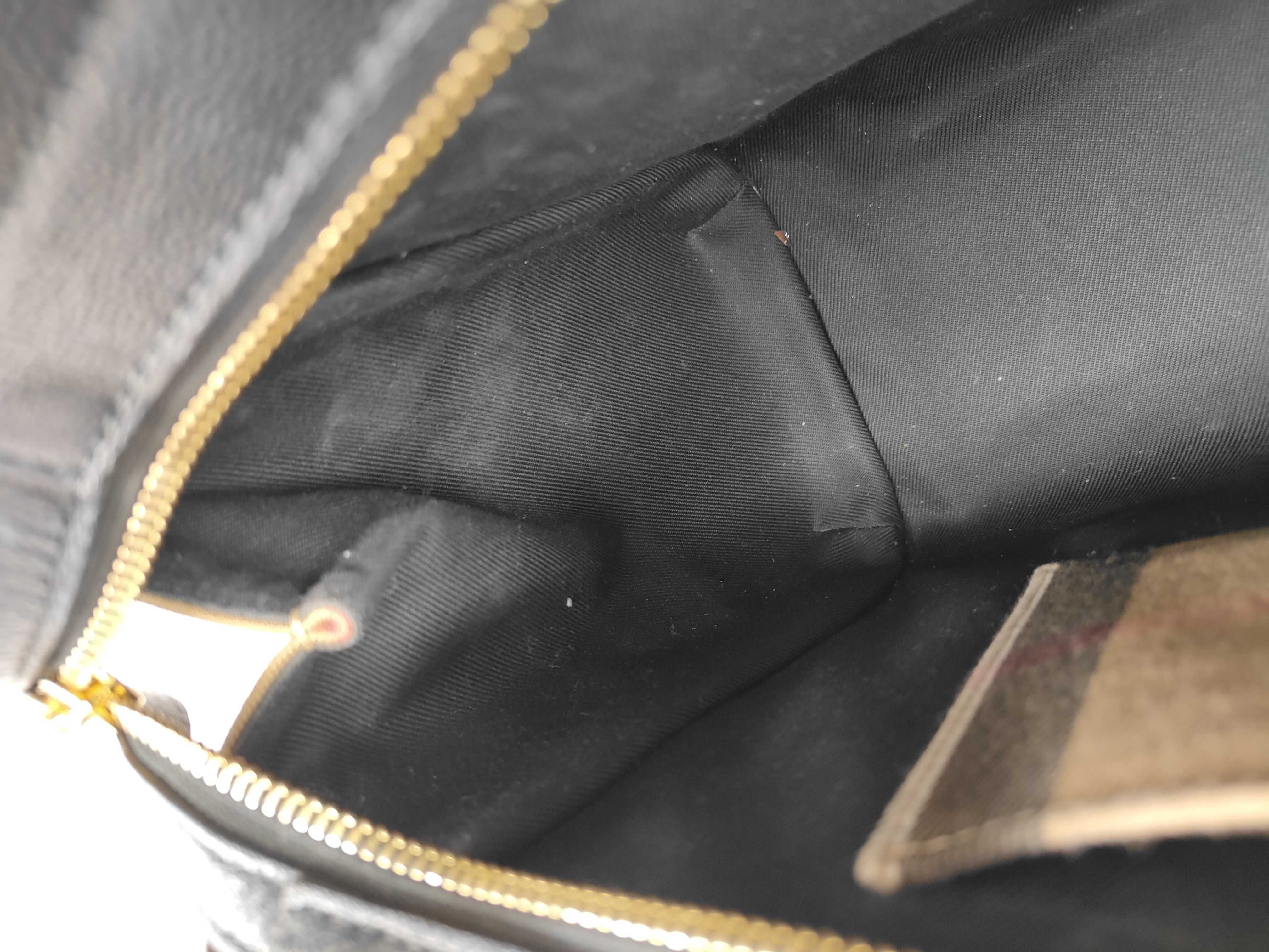 Leather x Canvas 2-Way Handbag, Black — view 12
