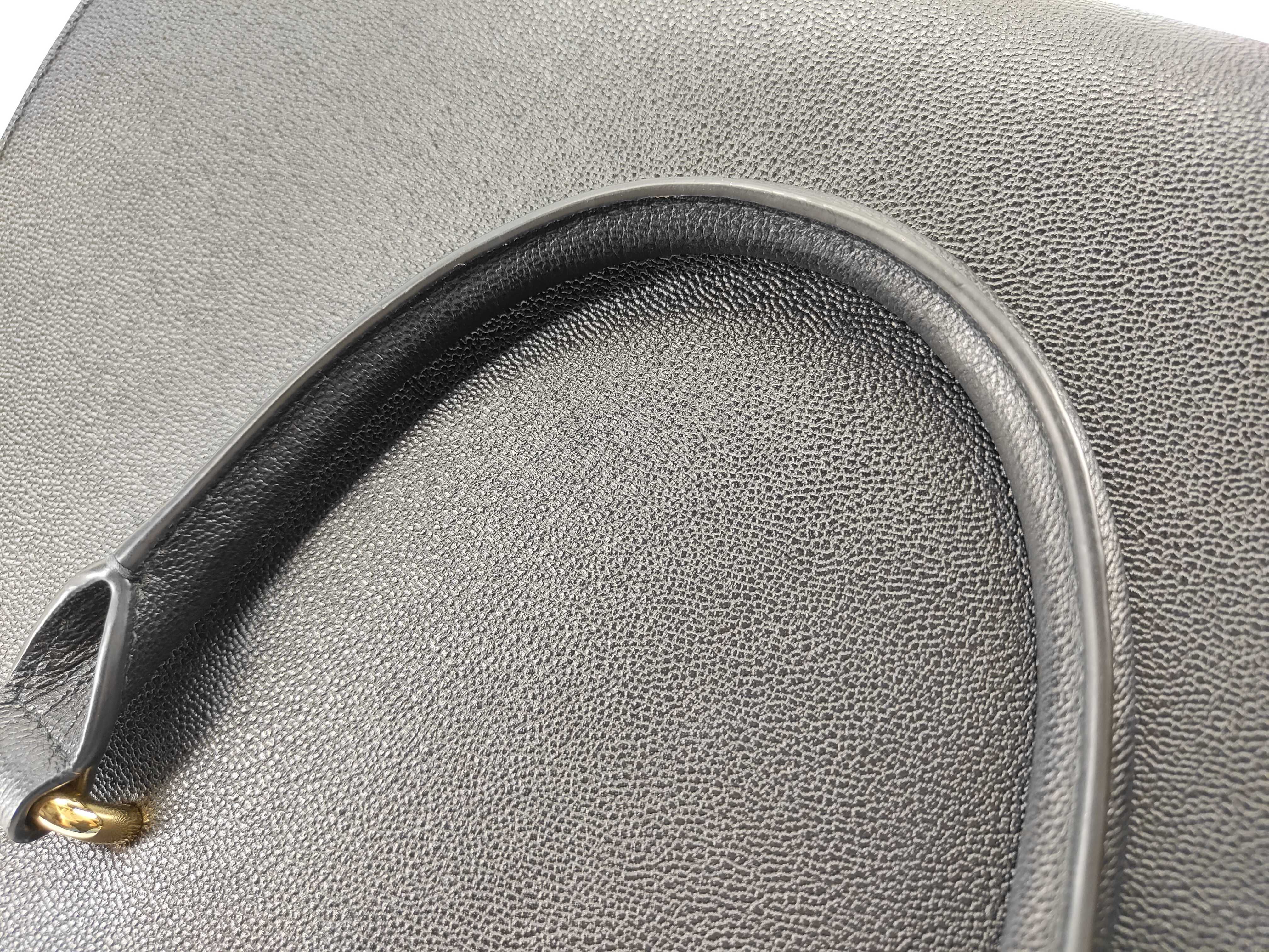 Leather x Canvas 2-Way Handbag, Black — view 15