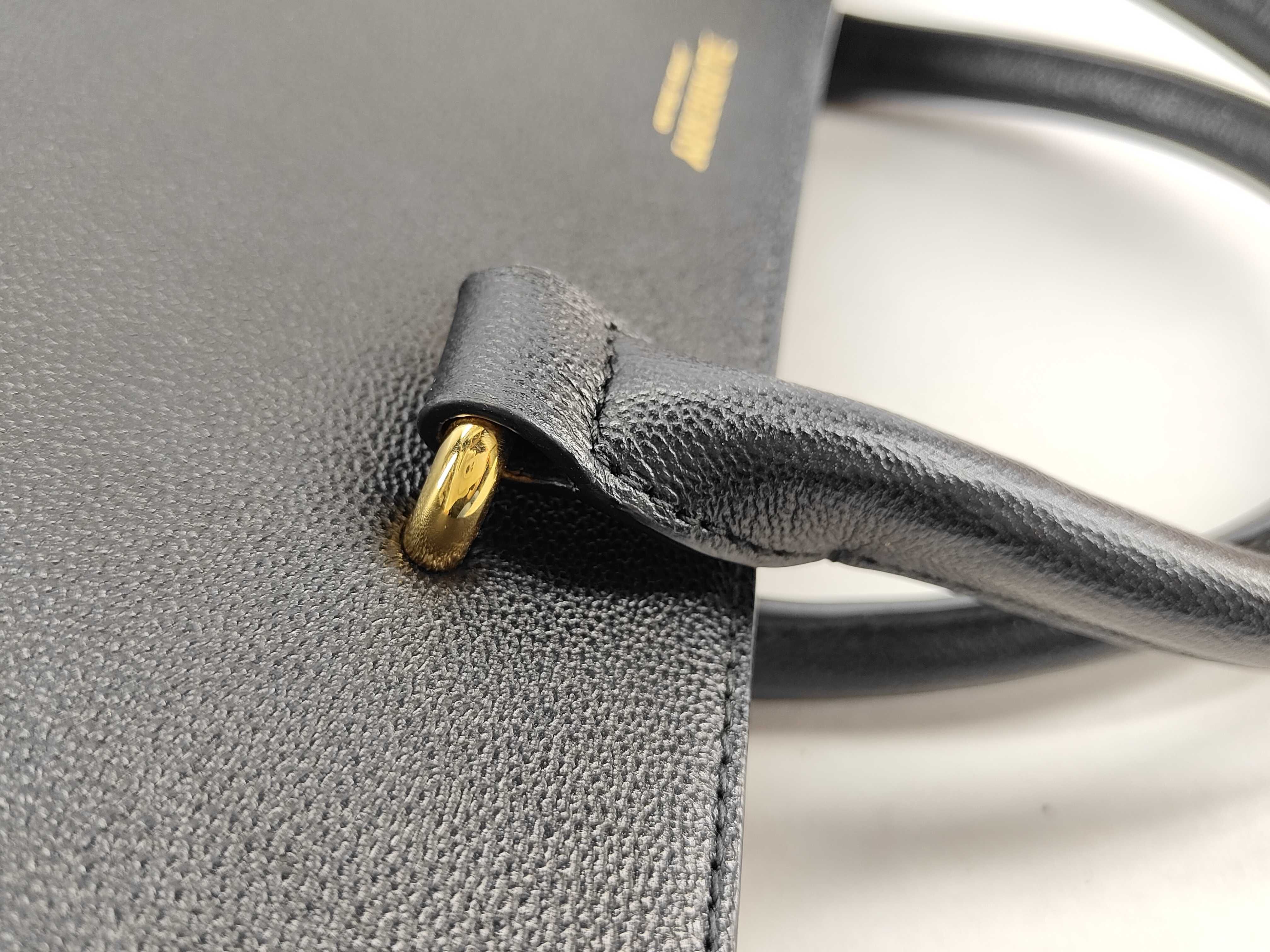 Leather x Canvas 2-Way Handbag, Black — view 5