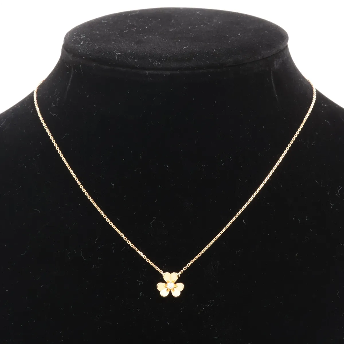 Frivole Mini Diamond Necklace, 750 (Yellow Gold), 3.2g, JP931865 VCARP0J100 — view 5