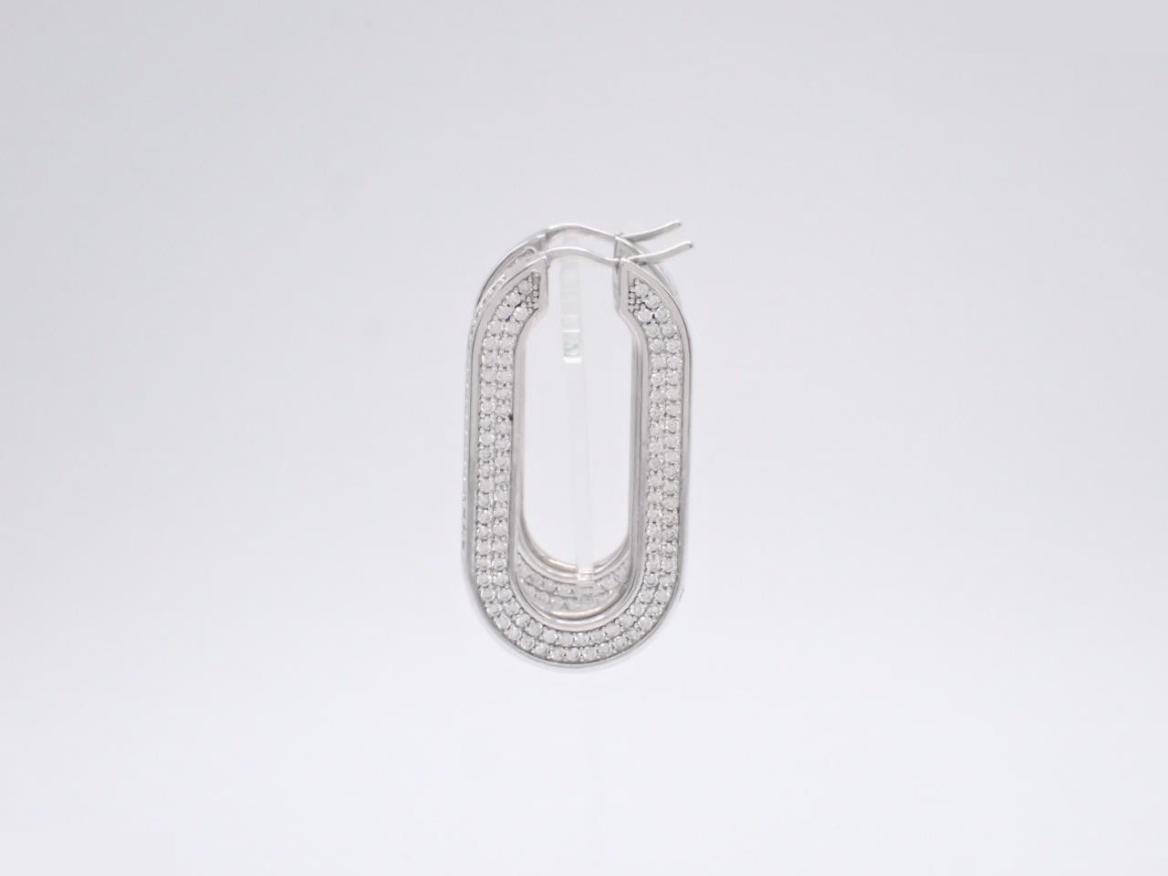Rhinestone hoop earrings — view 3