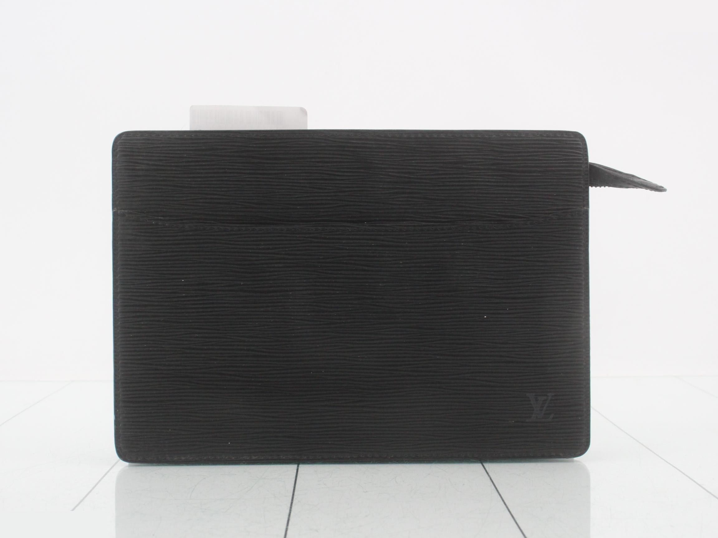 Epi Pochette Homme Noir Clutch Bag