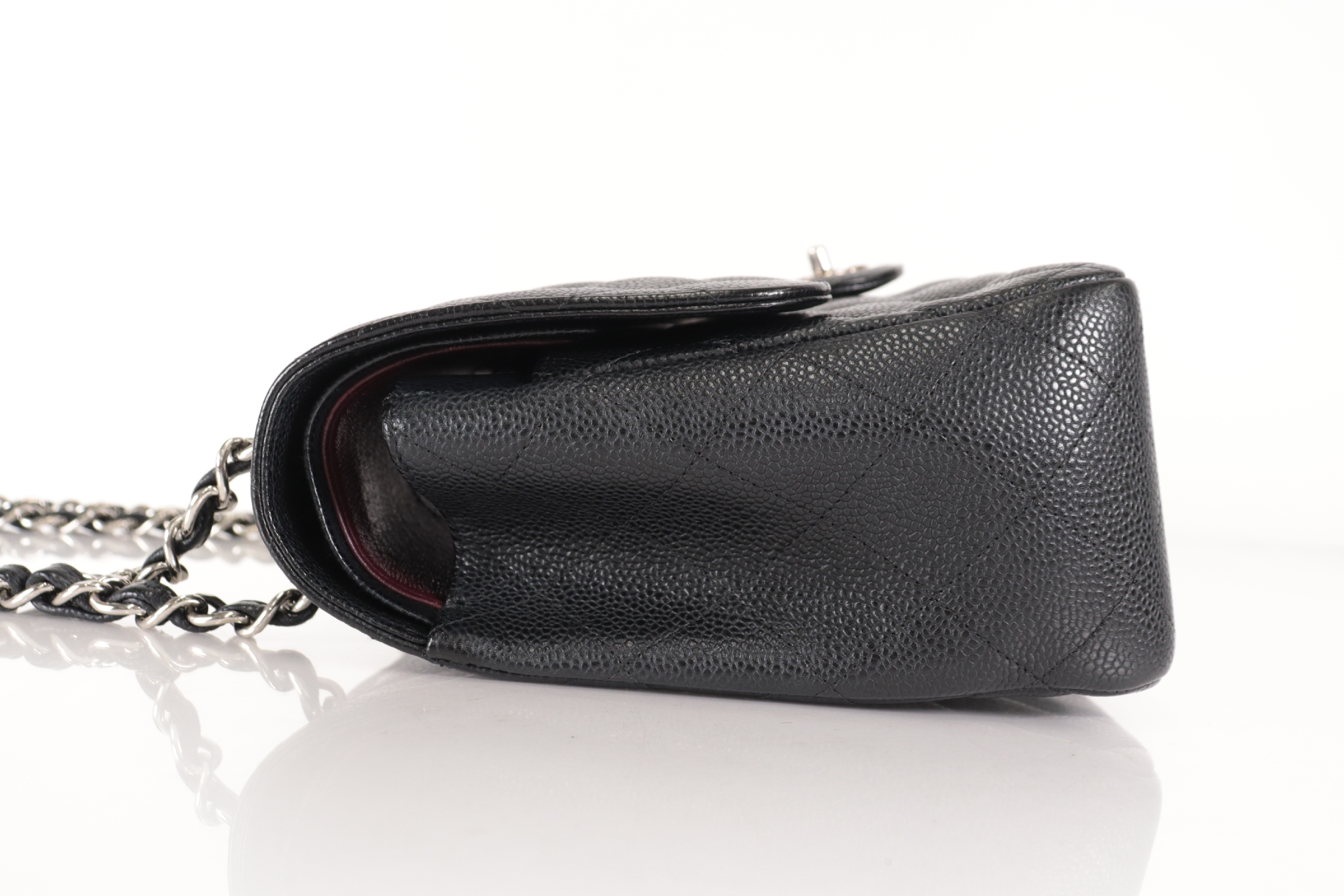 Double Flap 30 Caviar Leather Silver Hardware Shoulder Bag — view 4