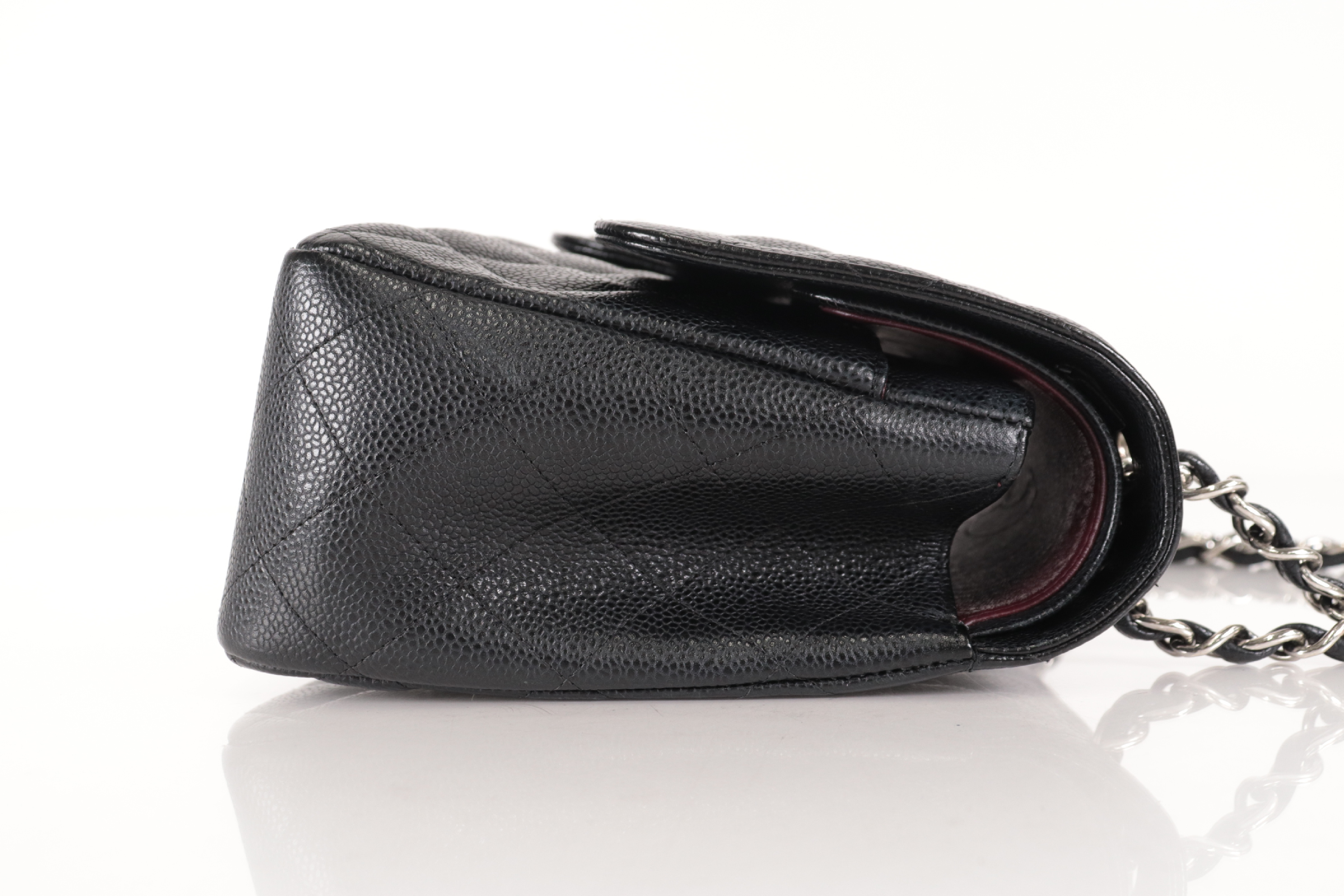 Double Flap 30 Caviar Leather Silver Hardware Shoulder Bag — view 5