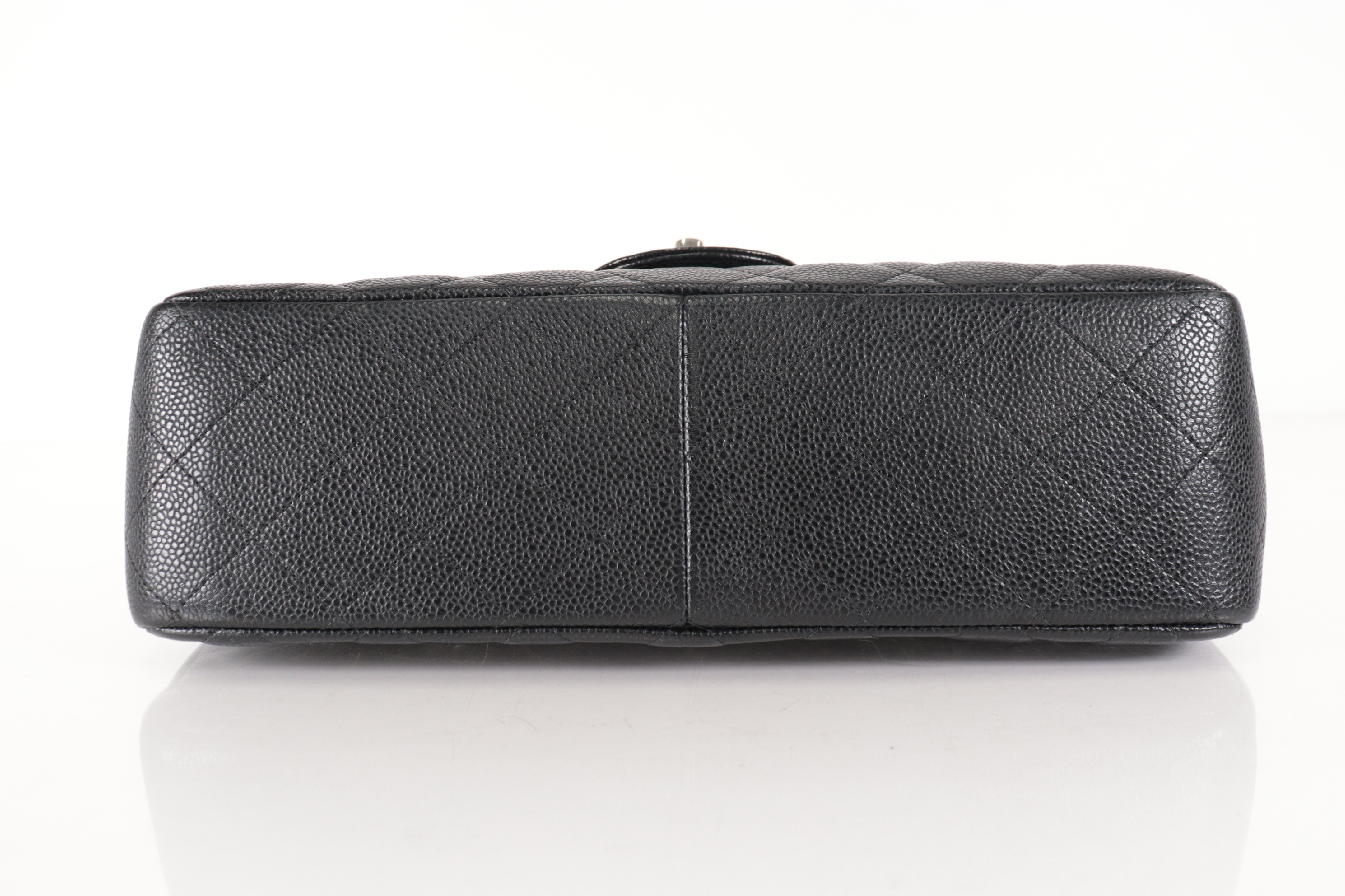 Double Flap 30 Caviar Leather Silver Hardware Shoulder Bag — view 8