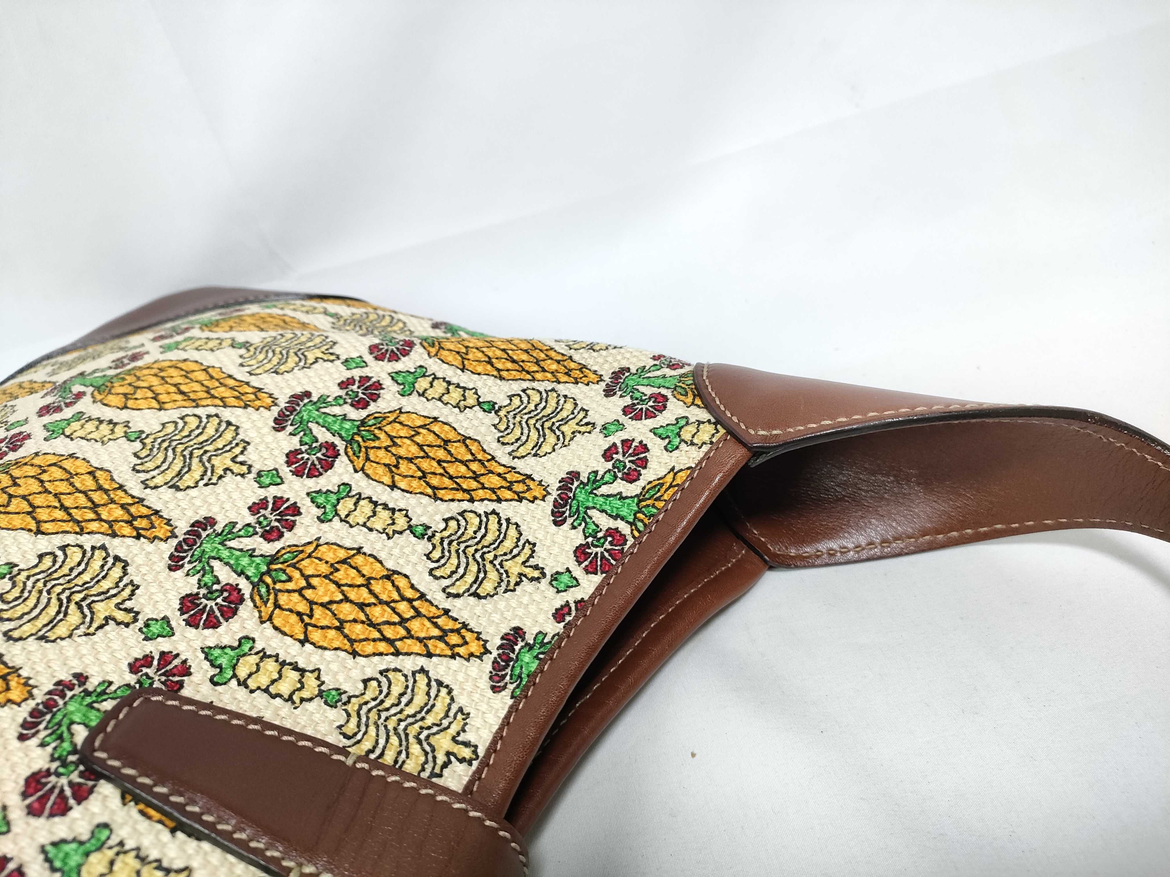 Jackie Canvas x Leather Shoulder Bag, Brown, 153029 (Shoulder Bag) — view 8