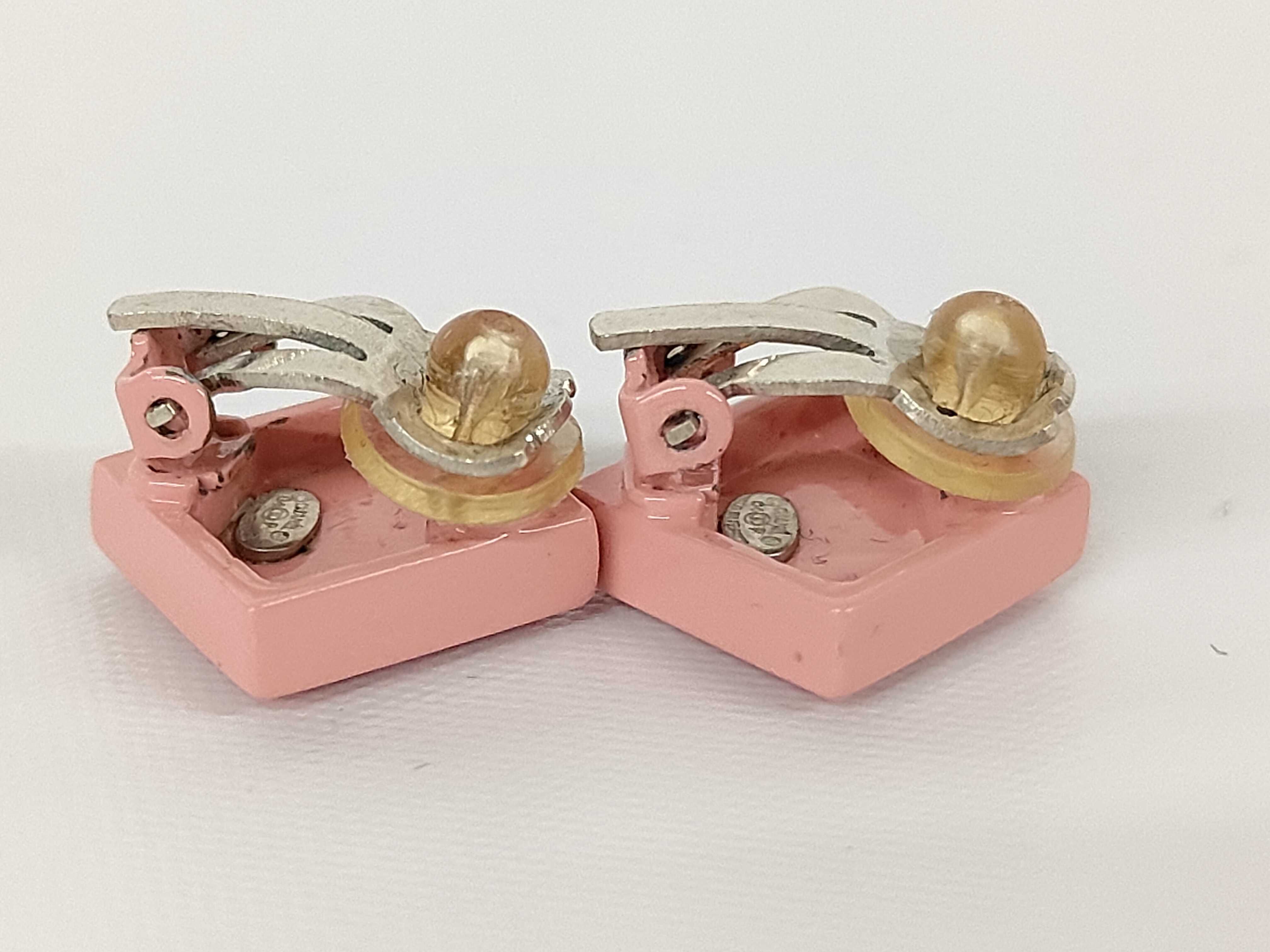 Pink 04 Coco Mark Earrings — view 4