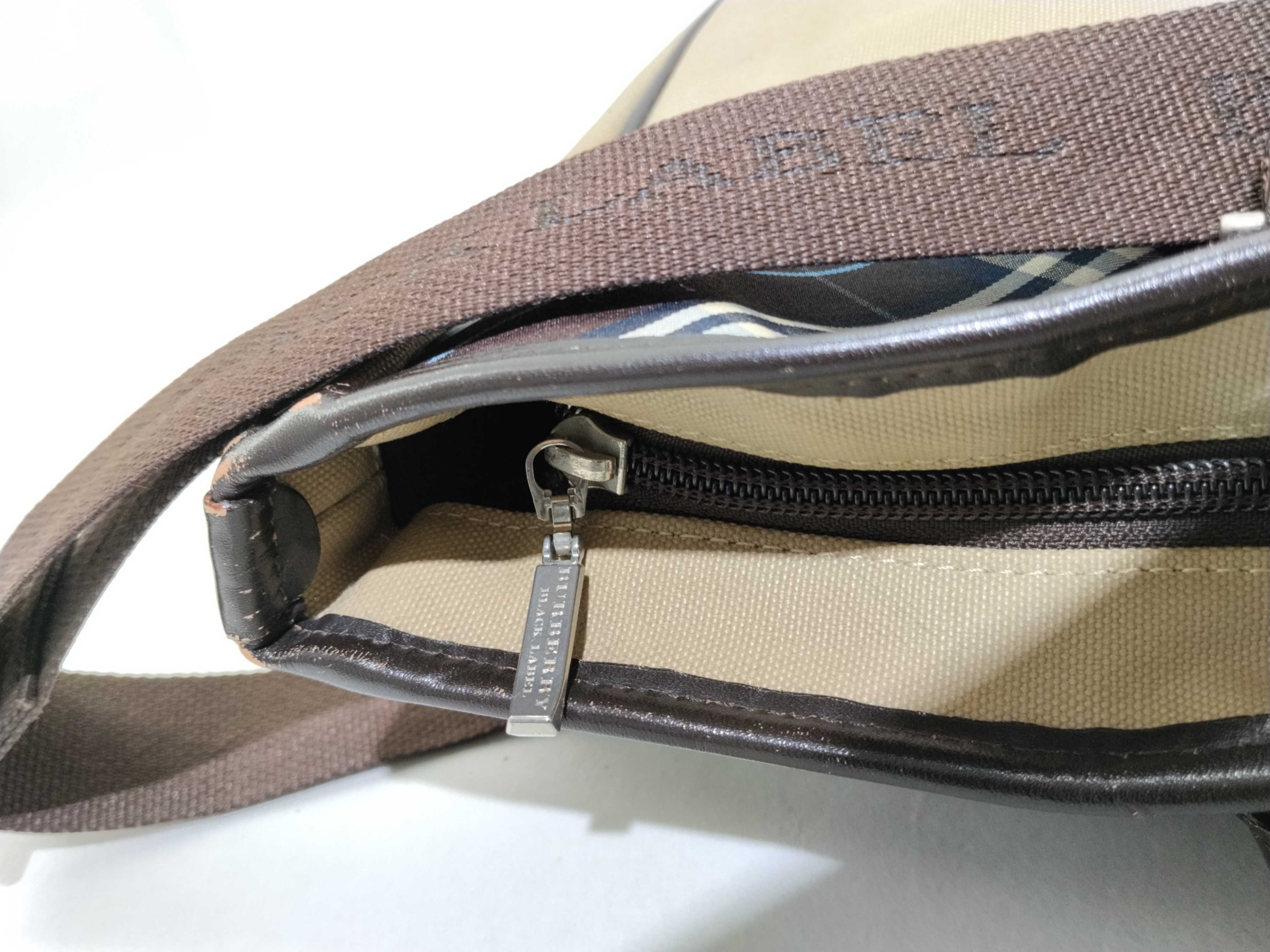 Black Label Burberry 2-Way Bag with Long Strap, Business Bag, Beige Business Bag — view 11