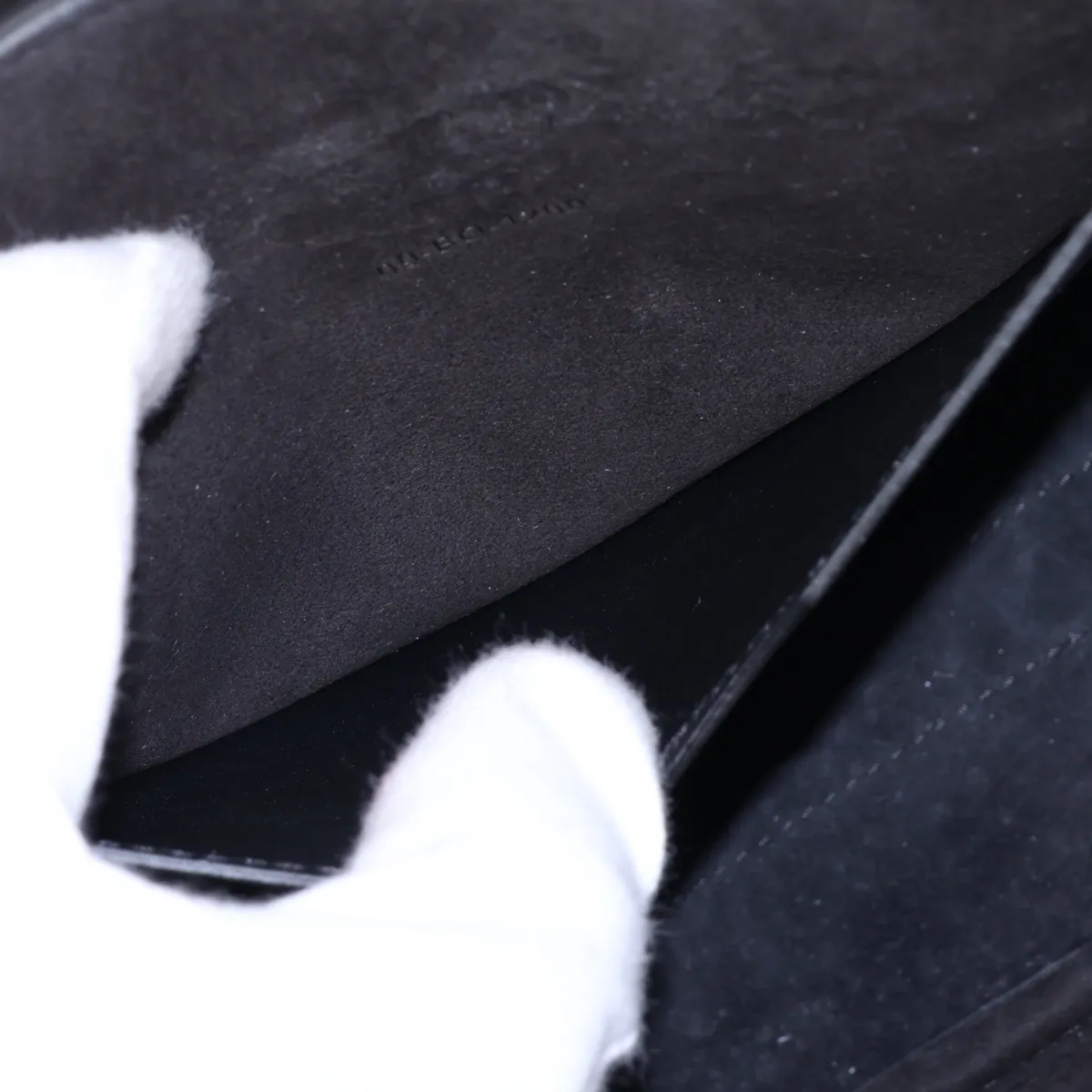 Bobby Leather Shoulder Bag, Black x Navy (Strap sold separately) — view 7
