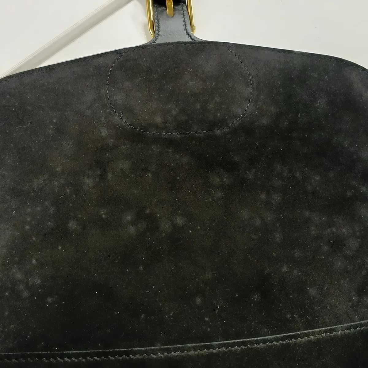 Bobby Leather Shoulder Bag, Black x Navy (Strap sold separately) — view 10