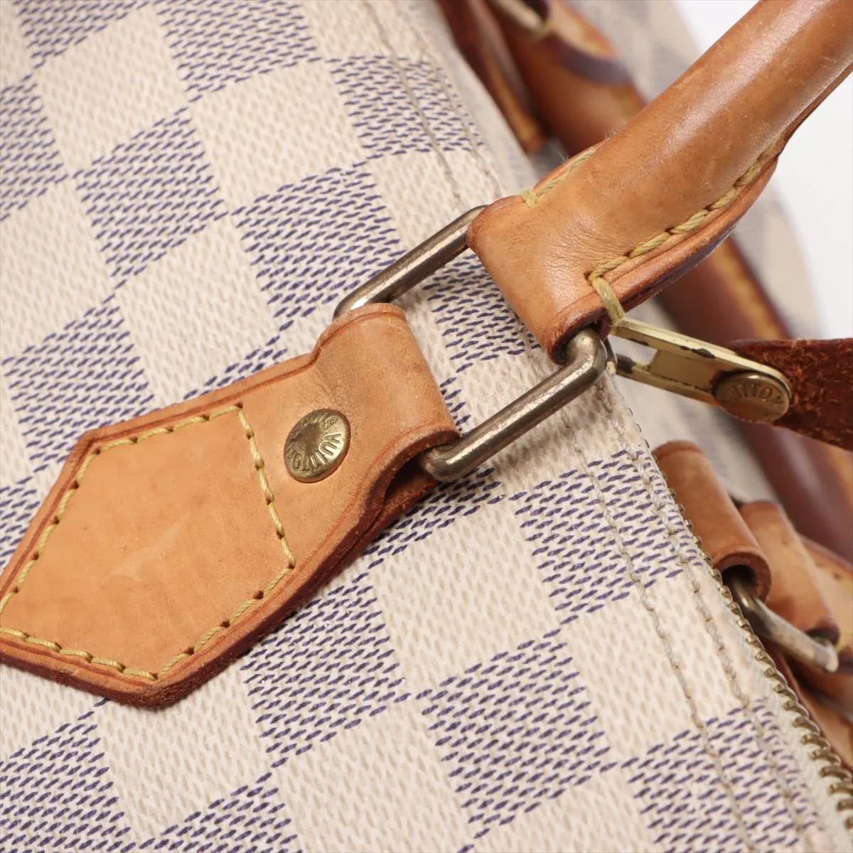 Damier Azure Speedy 30 N41533 DU3007 White — view 13