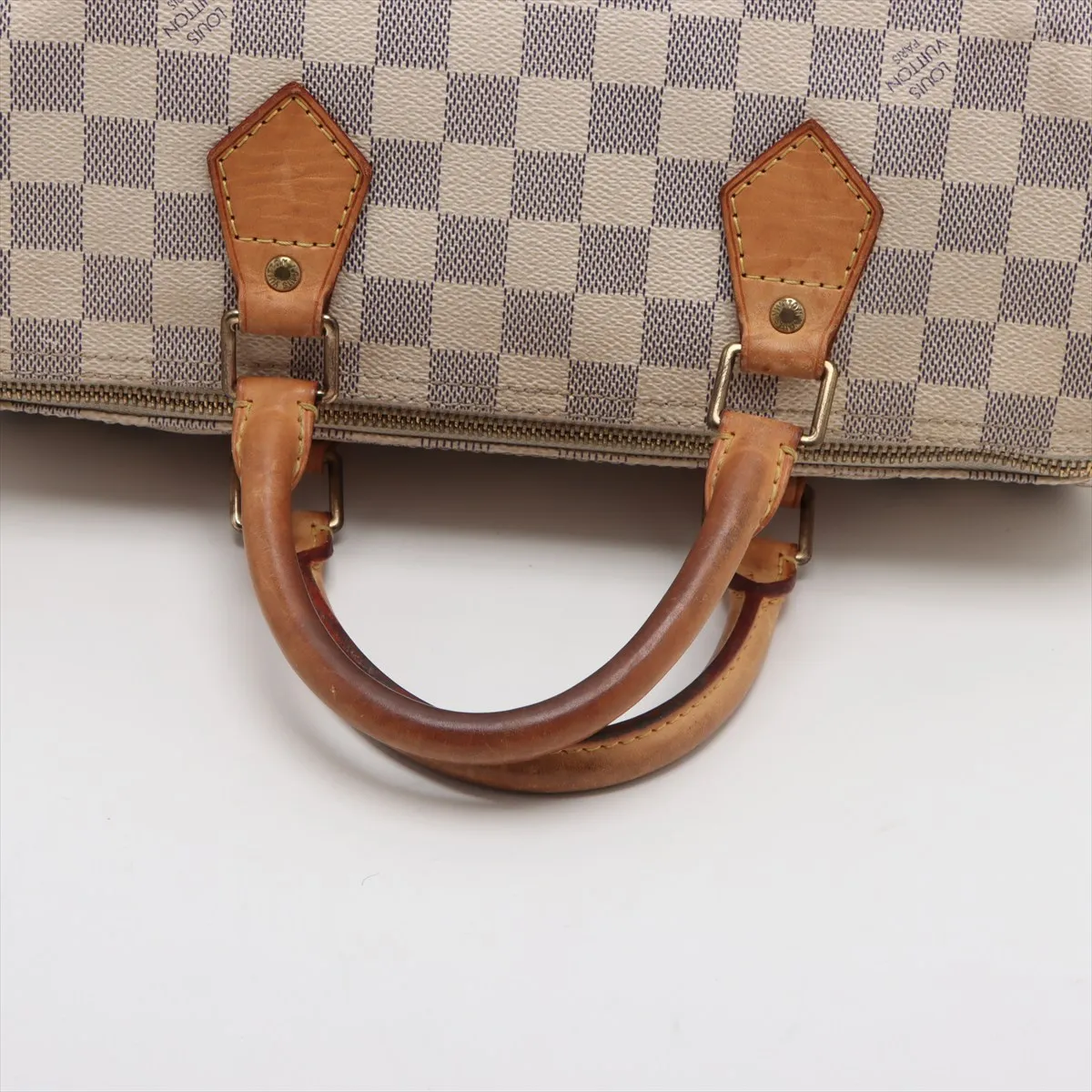 Damier Azure Speedy 30 N41533 DU3007 White — view 5