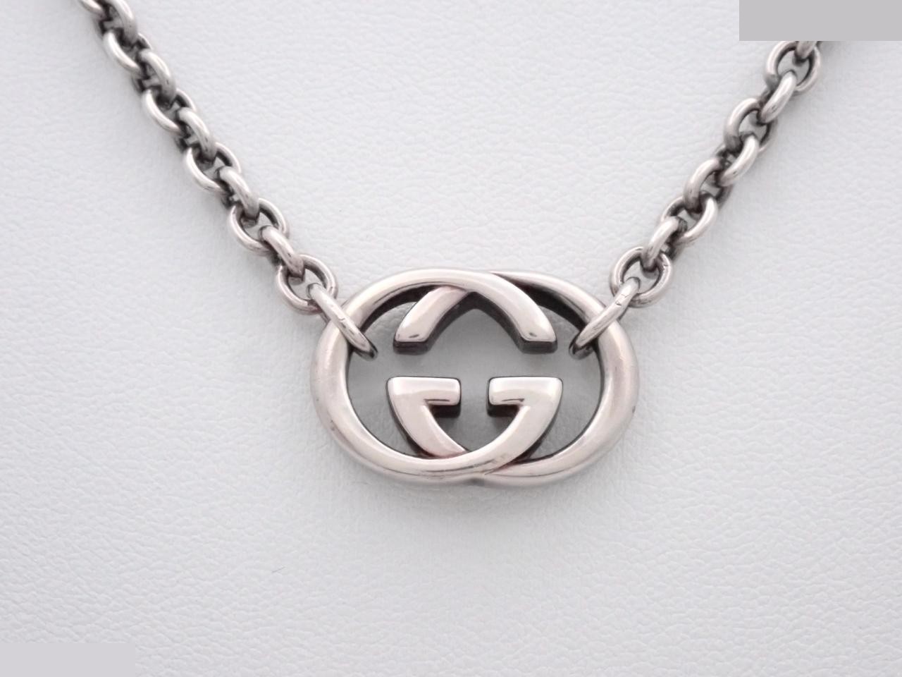 Interlocking Necklace, 925 sterling silver, 28.3g, chain approximately 44cm